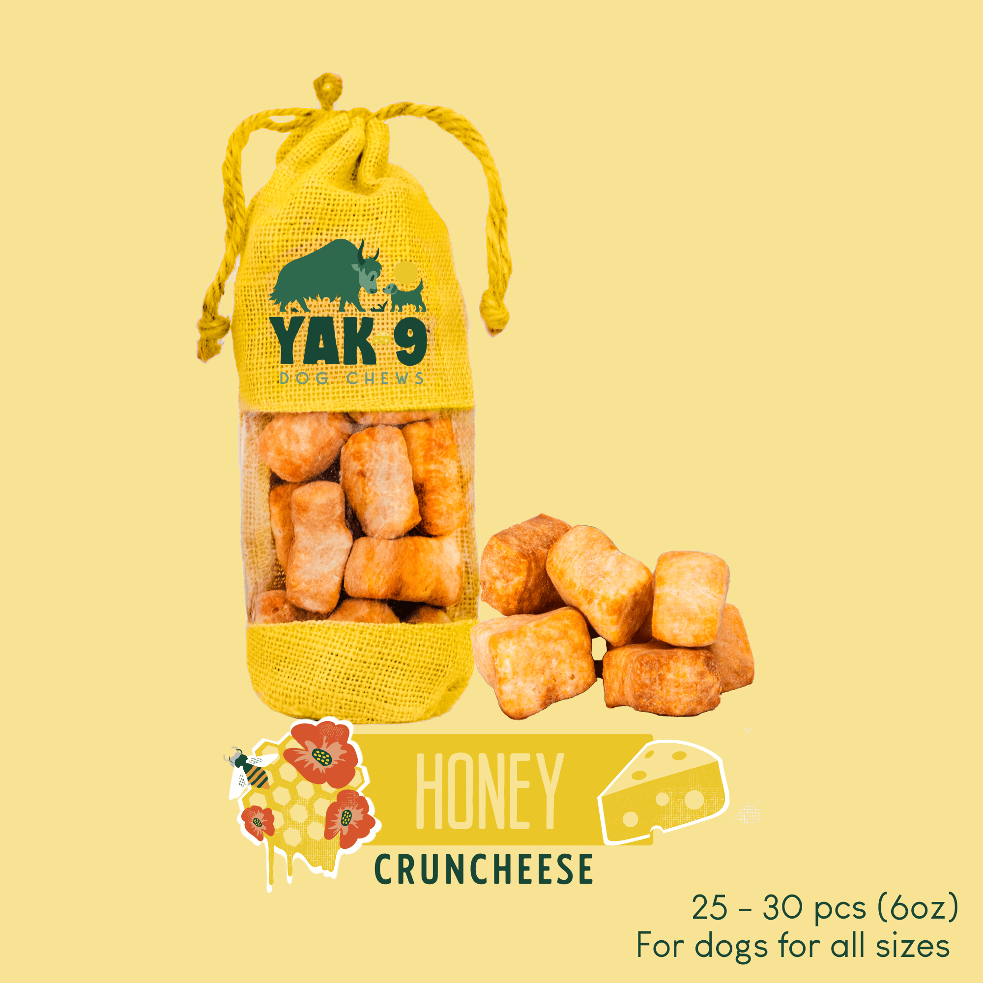 Yak9 Chews Cruncheese Yak Cheese Dog Treats
