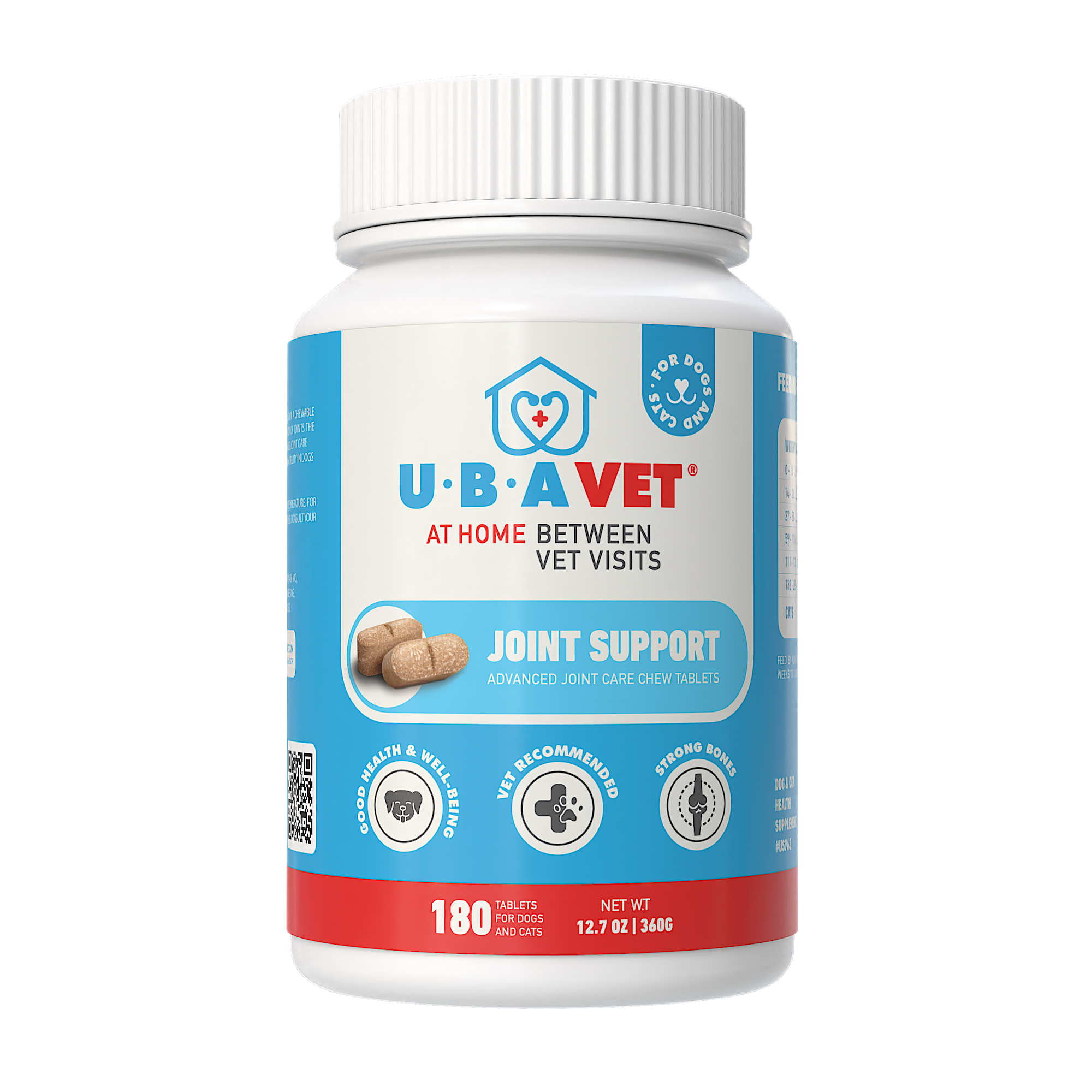 UBAVET Joint Support Advanced Joint Care Chew Tablets for Dogs and Cats