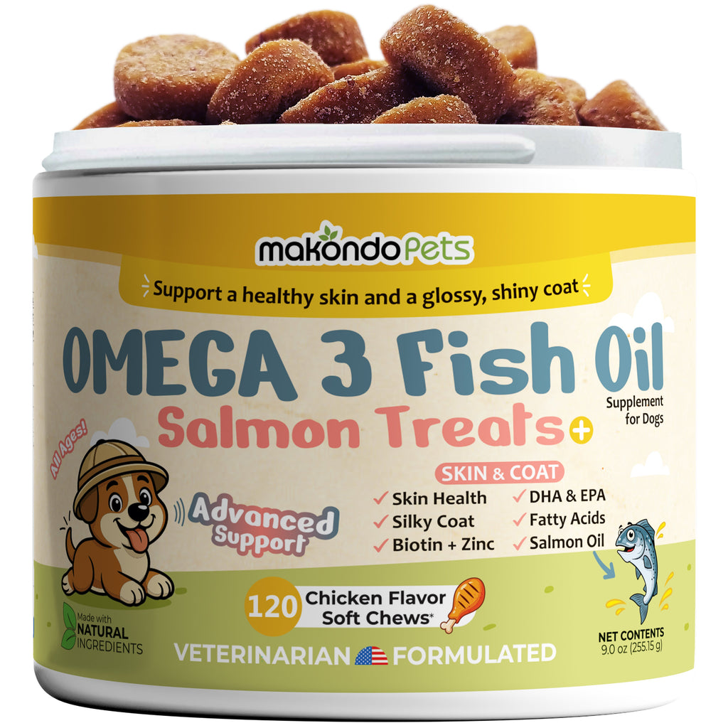 Dog Omega 3 Supplement – Salmon Oil (120 Soft Chews)