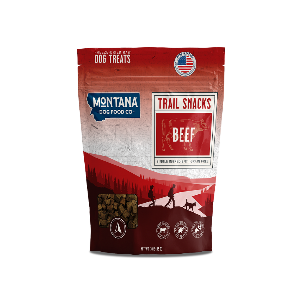 Montana Dog Food Co Freeze-Dried Raw Trail Snacks Dog Treats - Beef