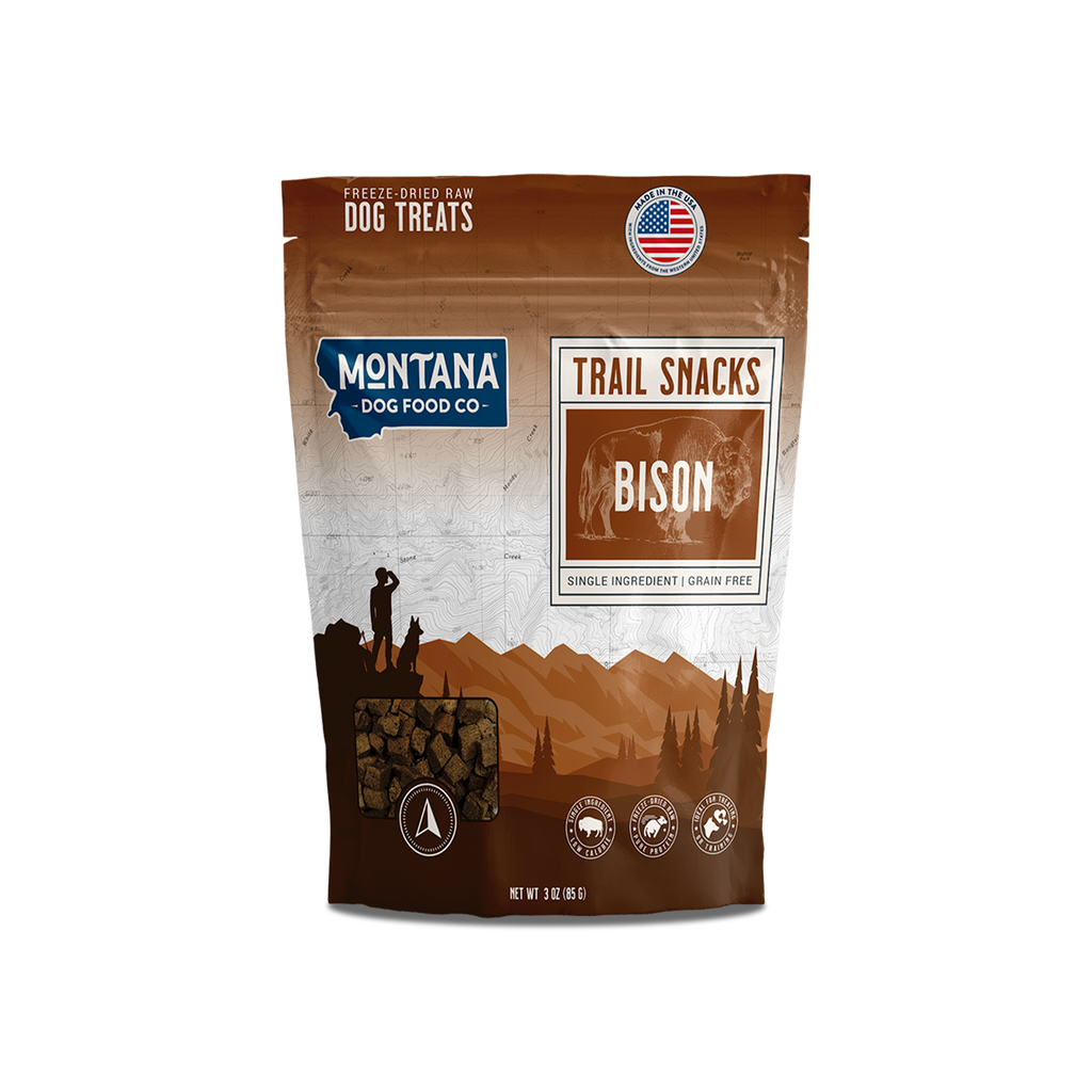Montana Dog Food Co Freeze-Dried Raw Trail Snacks Dog Treats - Bison