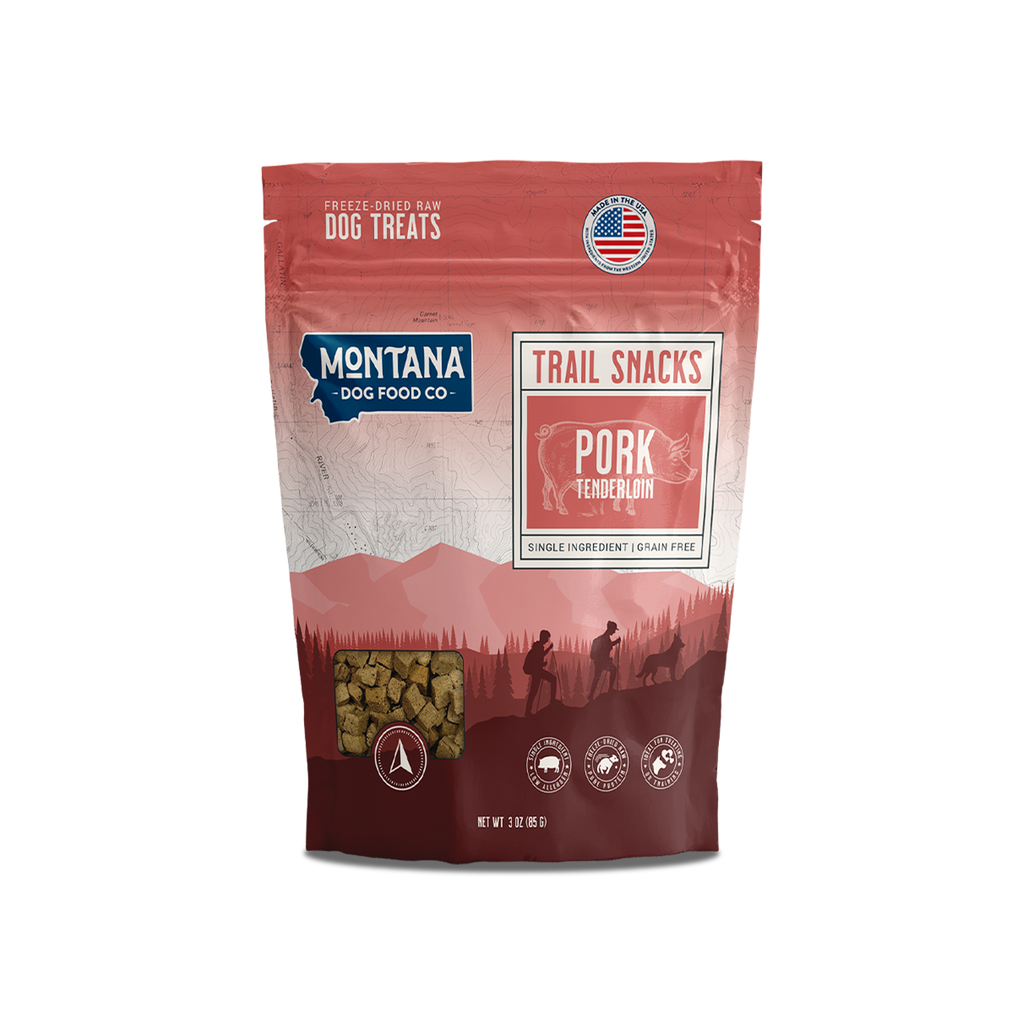 Montana Dog Food Co Freeze-Dried Raw Trail Snacks Dog Treats - Pork