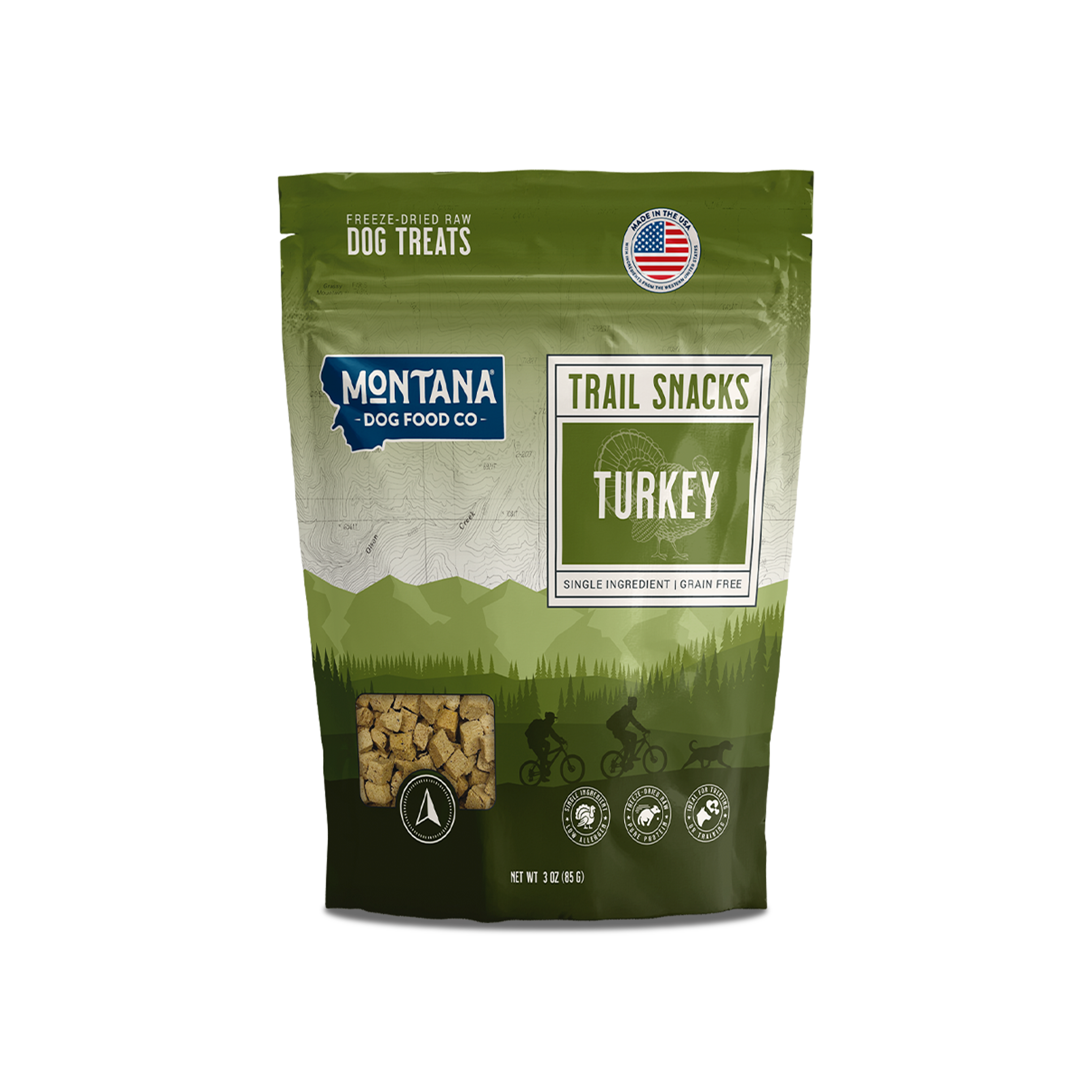 Montana Dog Food Co Freeze-Dried Raw Trail Snacks Dog Treats - Turkey