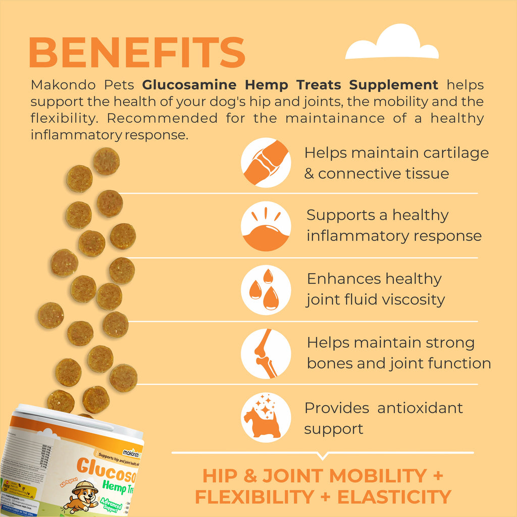 Dog Hip and Joint Supplement – Glucosamine (120 Soft Chews)