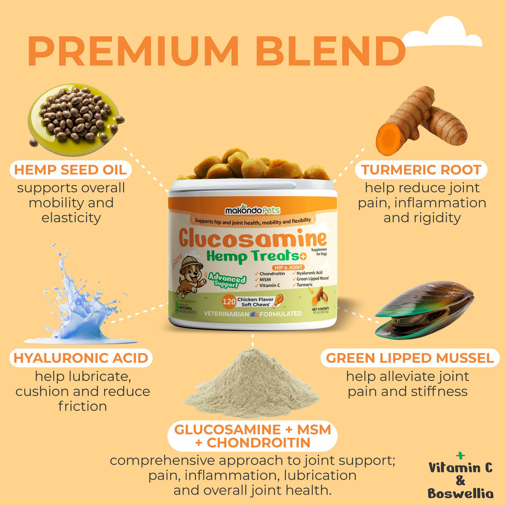 Dog Hip and Joint Supplement – Glucosamine (120 Soft Chews)