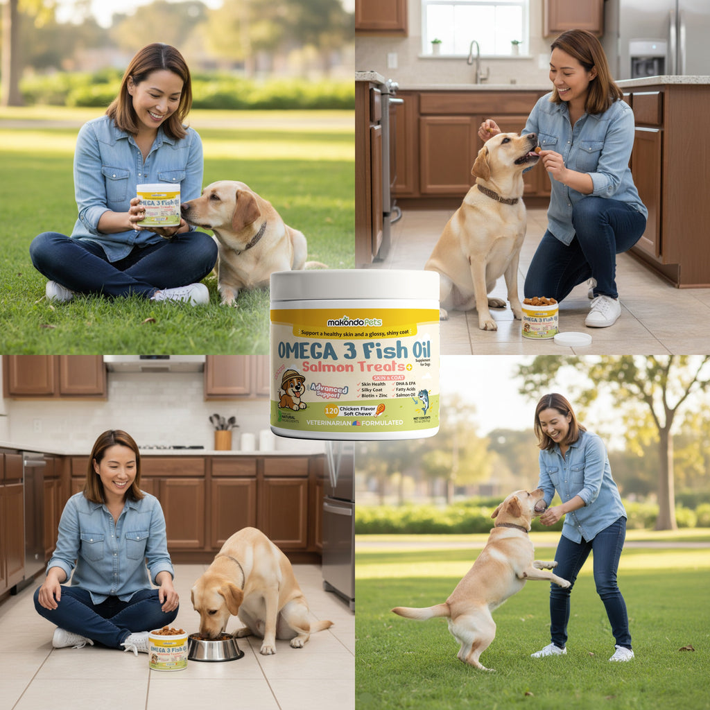 Dog Omega 3 Supplement – Salmon Oil (120 Soft Chews)