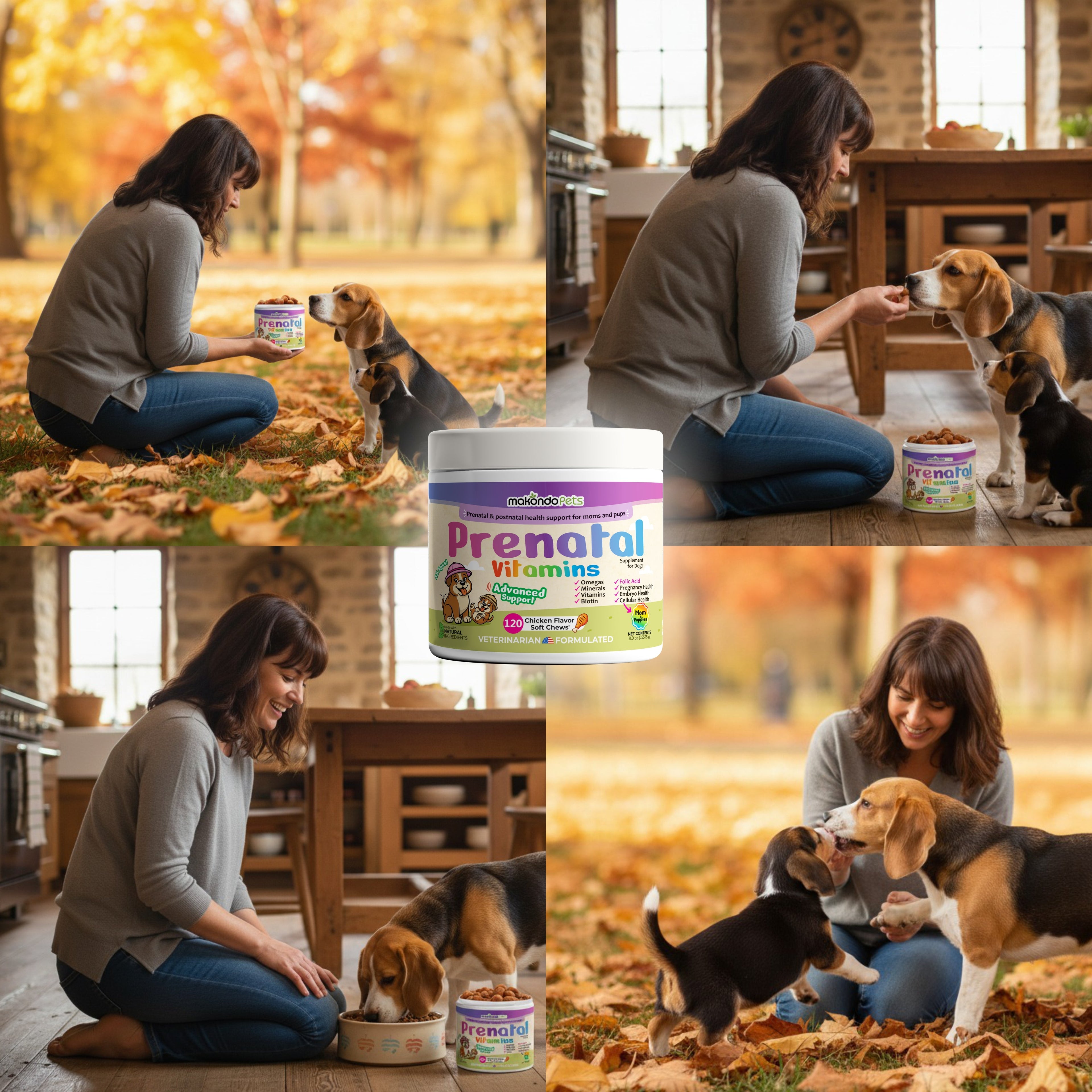 Dog Prenatal Supplement – Multivitamin (120 Soft Chews)