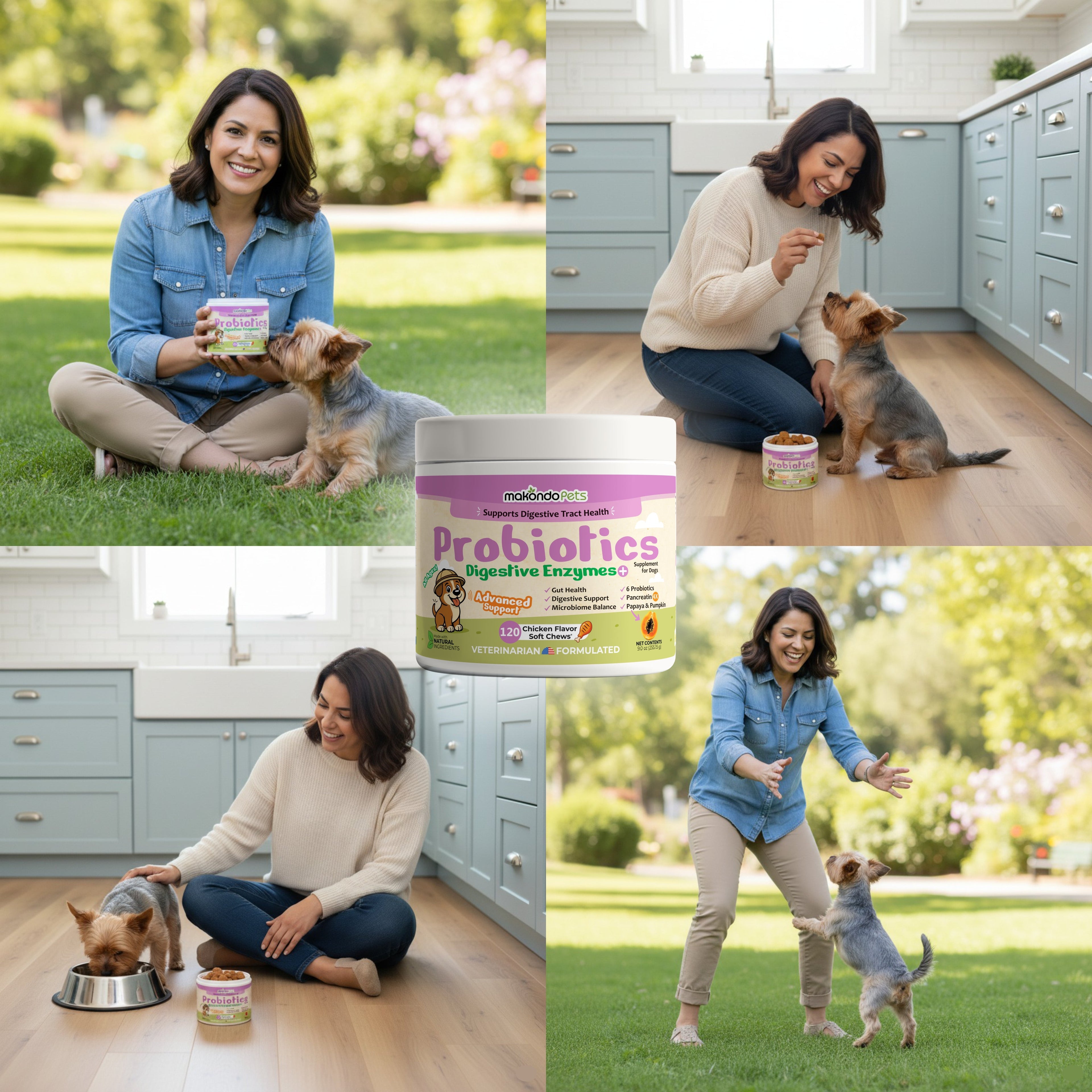 Dog Probiotic and Digestive Enzyme Supplement (120 Soft Chews)