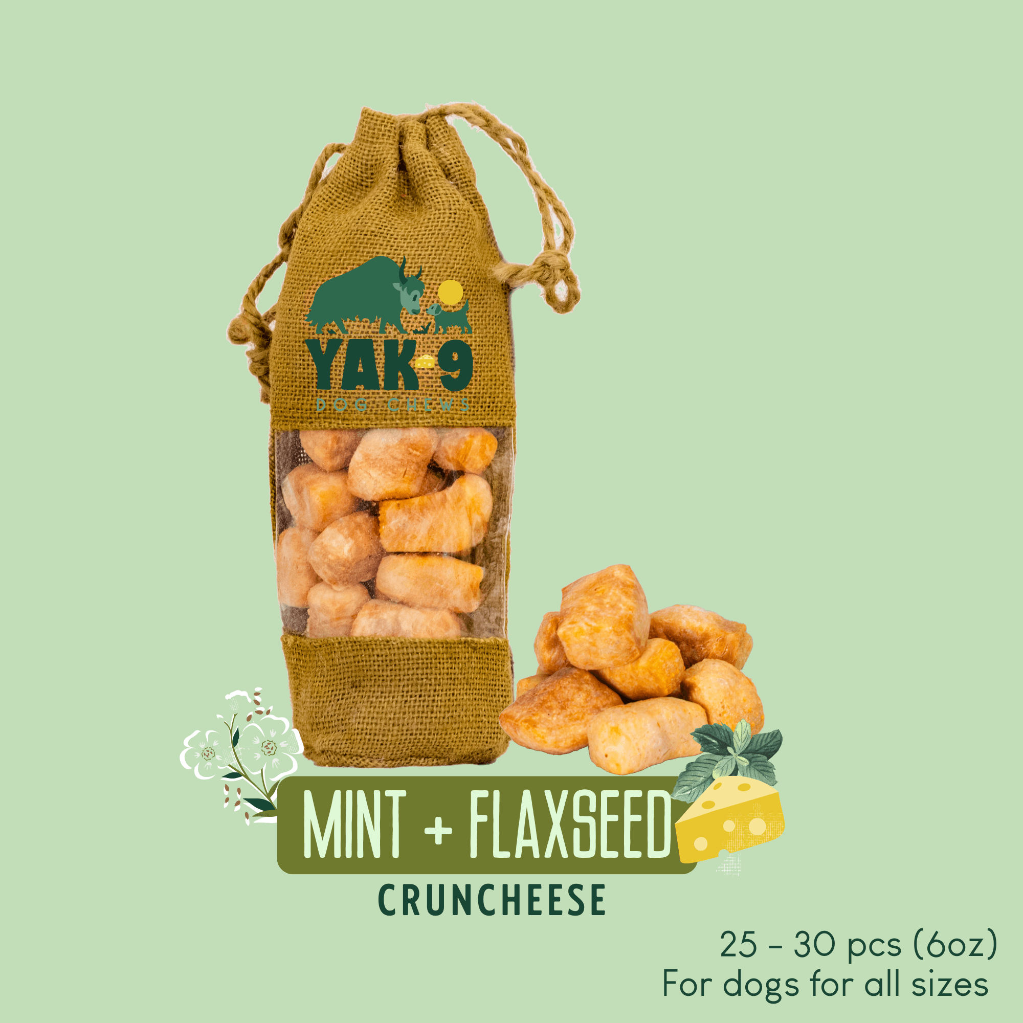 Yak9 Chews Cruncheese Yak Cheese Dog Treats