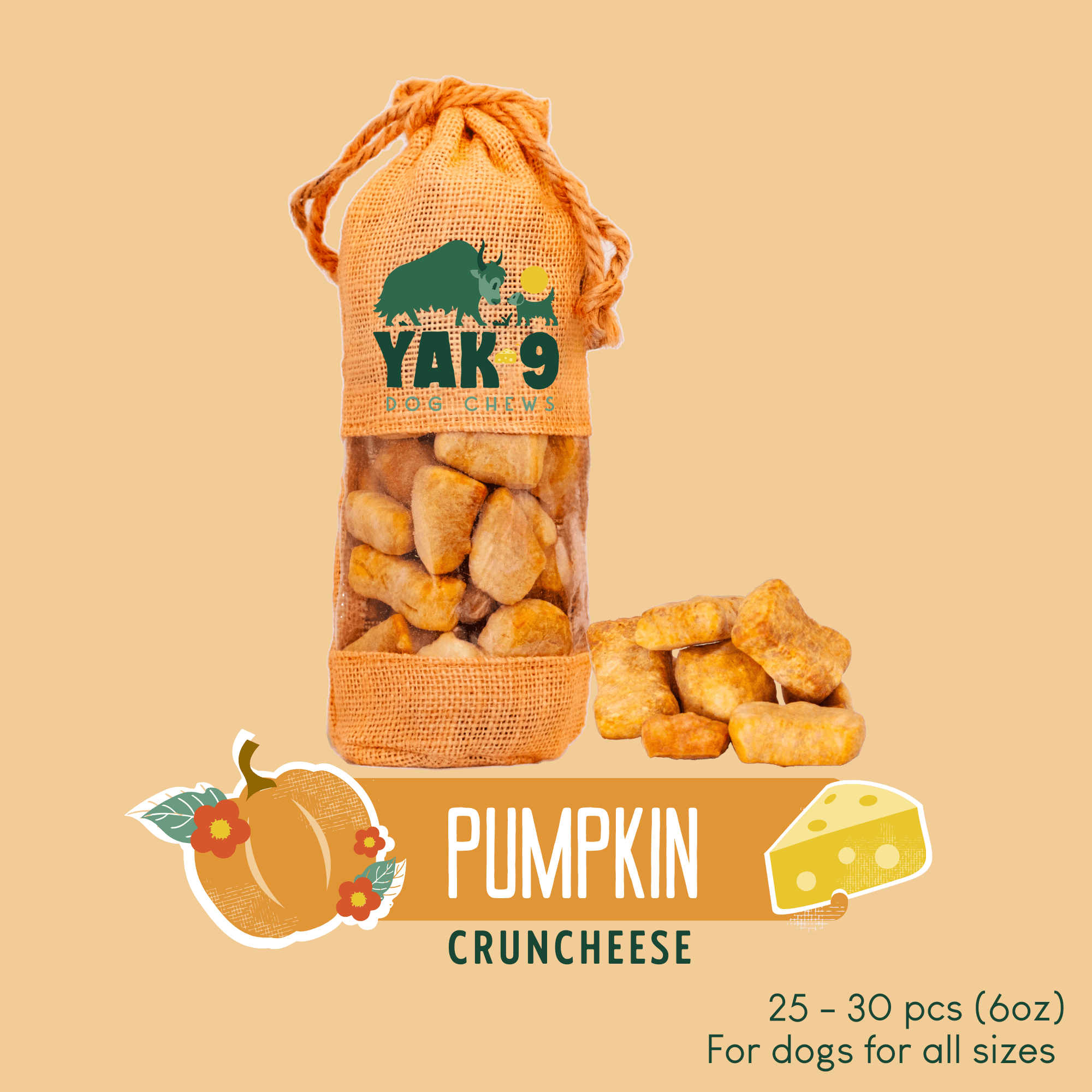 Yak9 Chews Cruncheese Yak Cheese Dog Treats