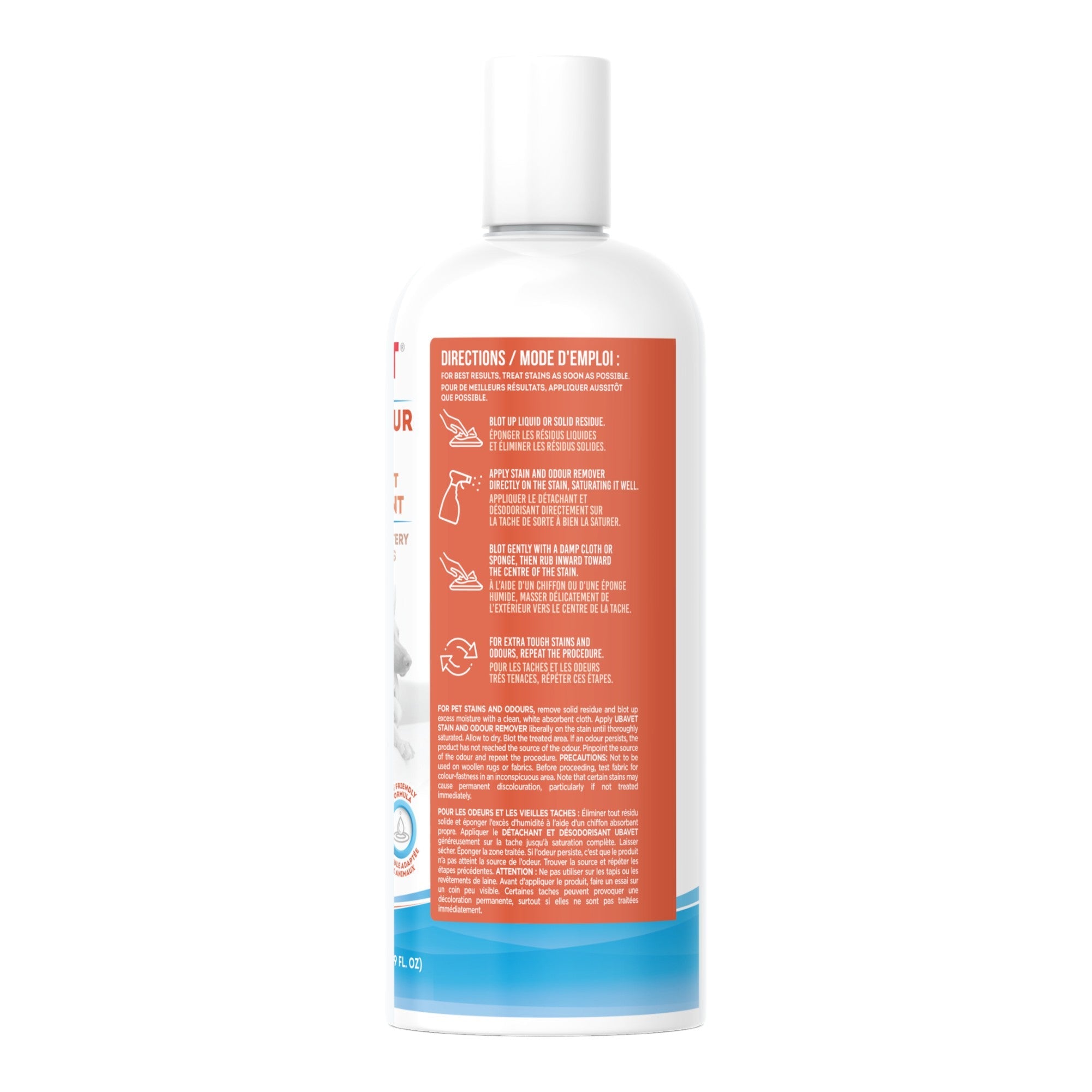 UBAVET Stain and Odor Remover for Dogs and Cats – Powerful Enzyme Cleaner