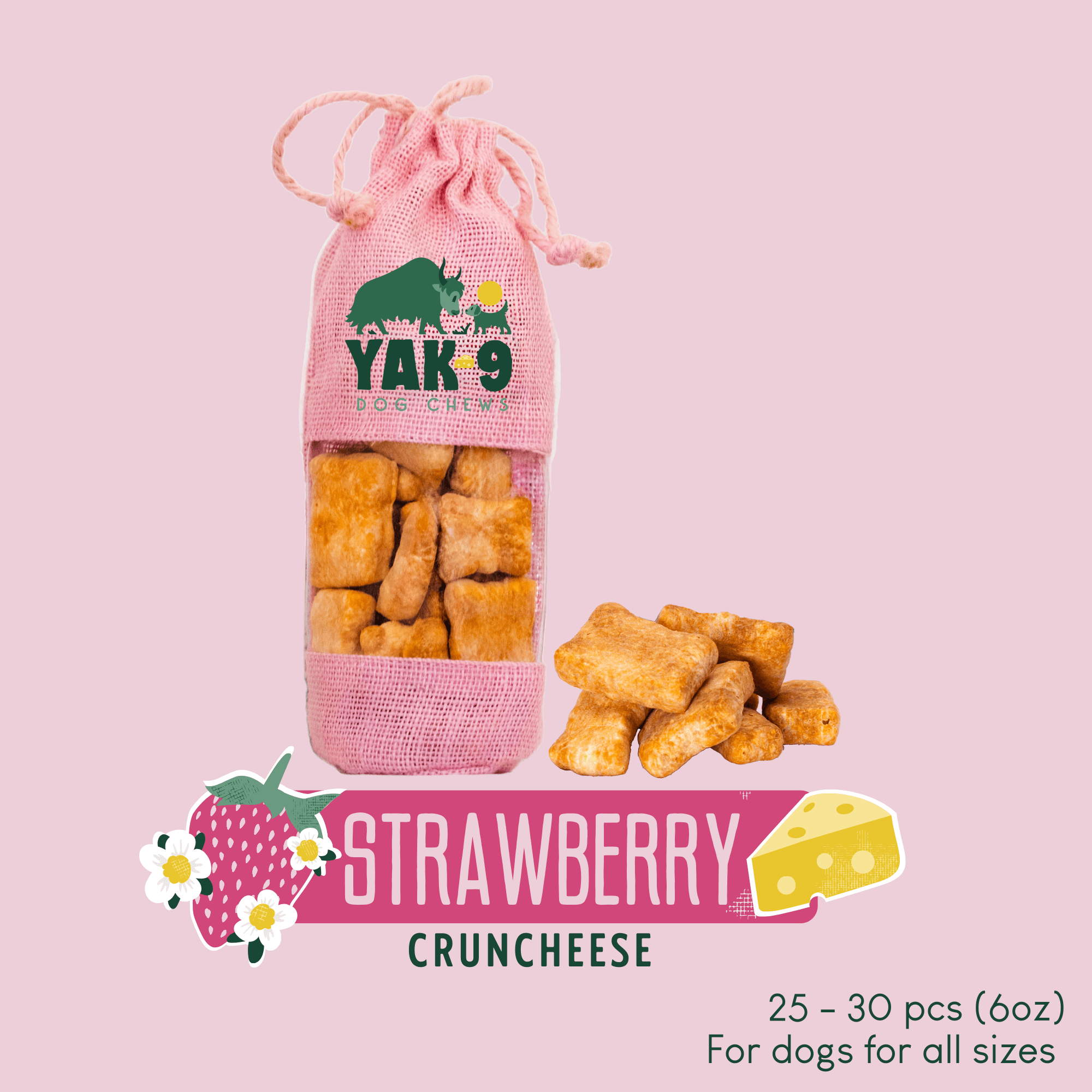 Yak9 Chews Cruncheese Yak Cheese Dog Treats