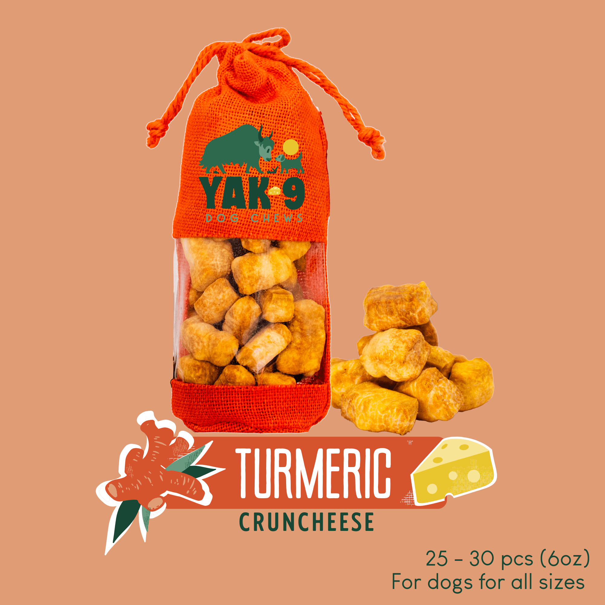 Yak9 Chews Cruncheese Yak Cheese Dog Treats