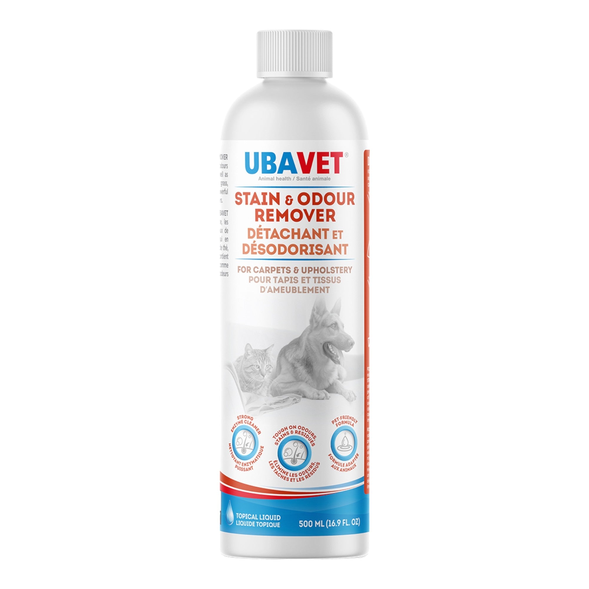 UBAVET Stain and Odor Remover for Dogs and Cats – Powerful Enzyme Cleaner