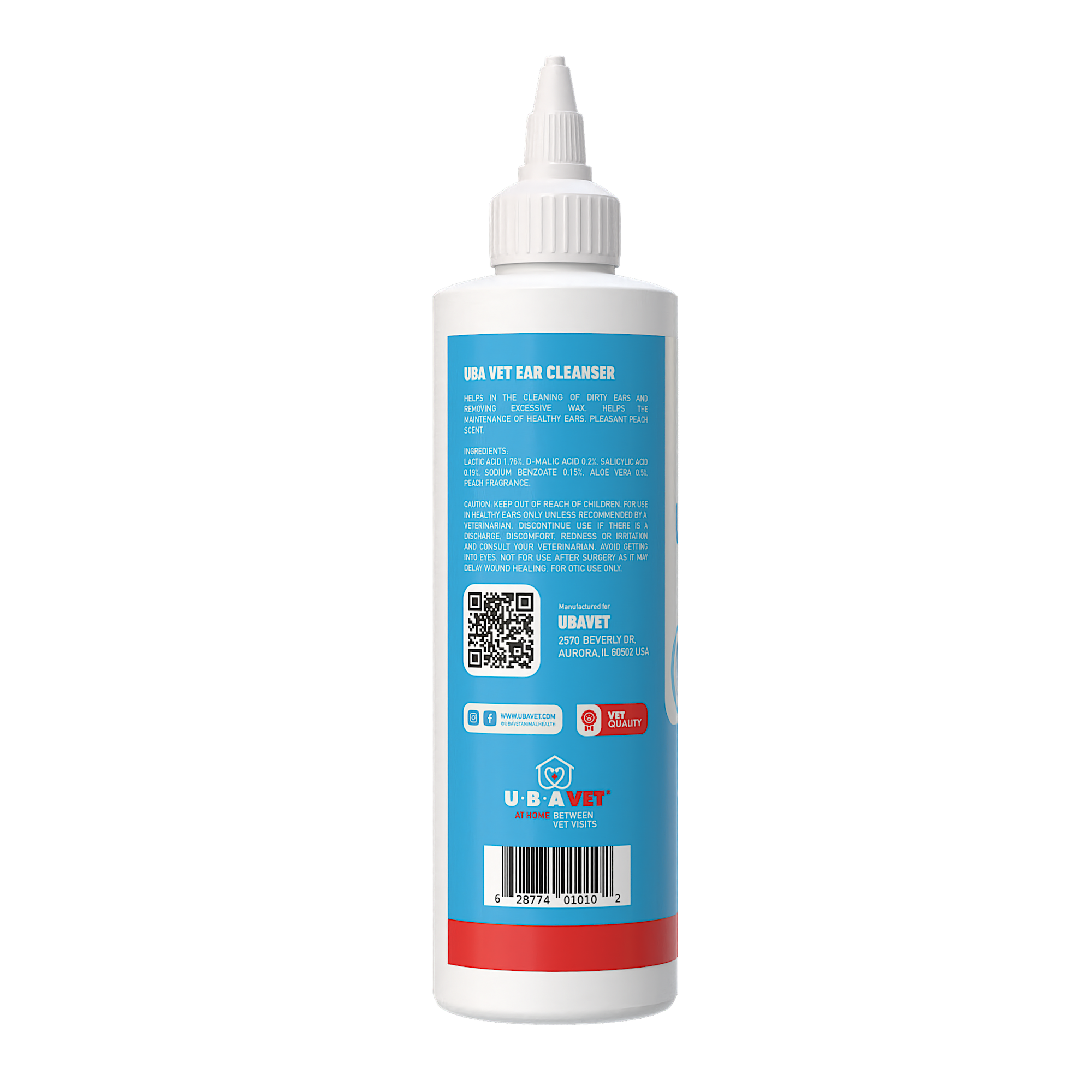 UBAVET Vet Ear Cleansing Solution for Dogs and Cats