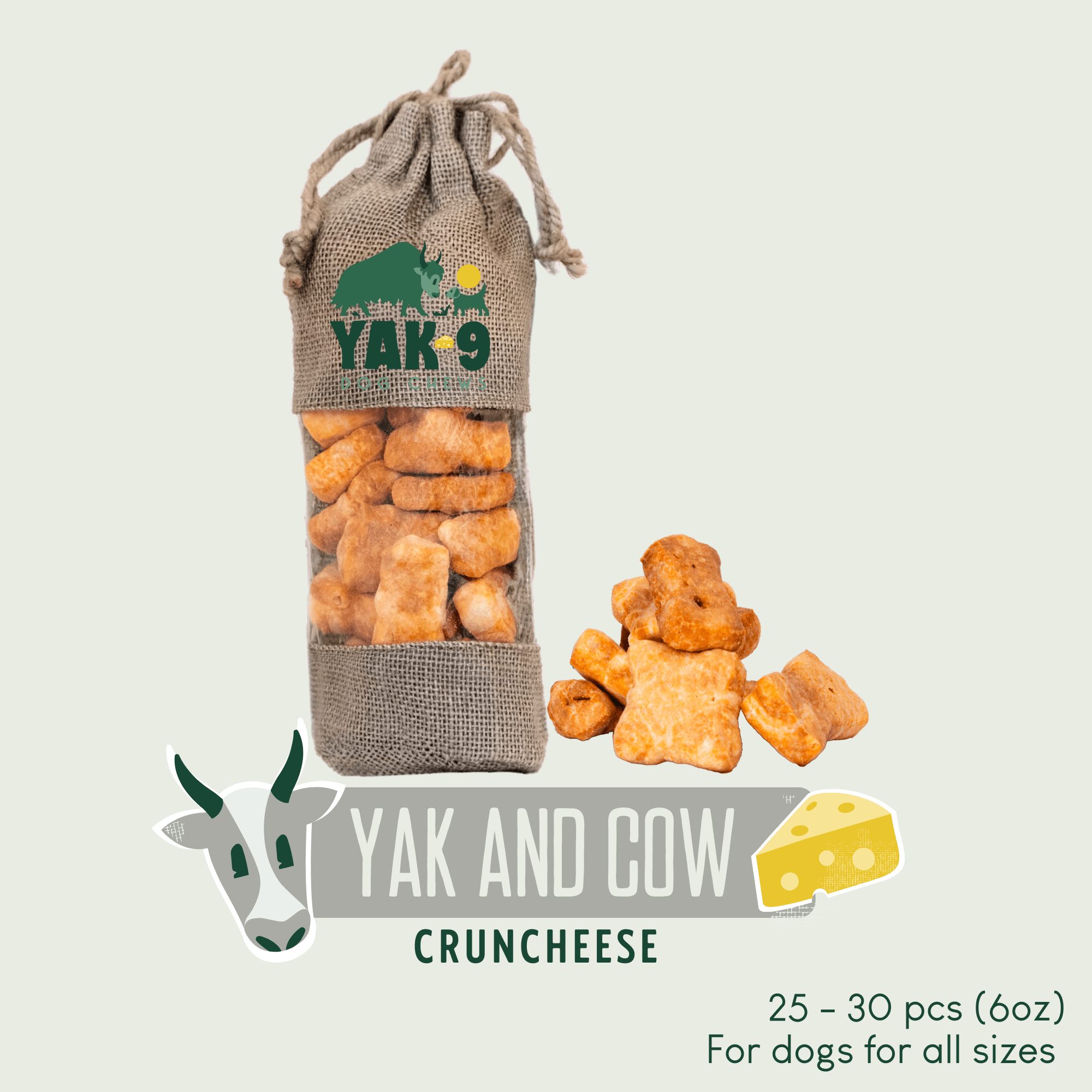 Yak9 Chews Cruncheese Yak Cheese Dog Treats