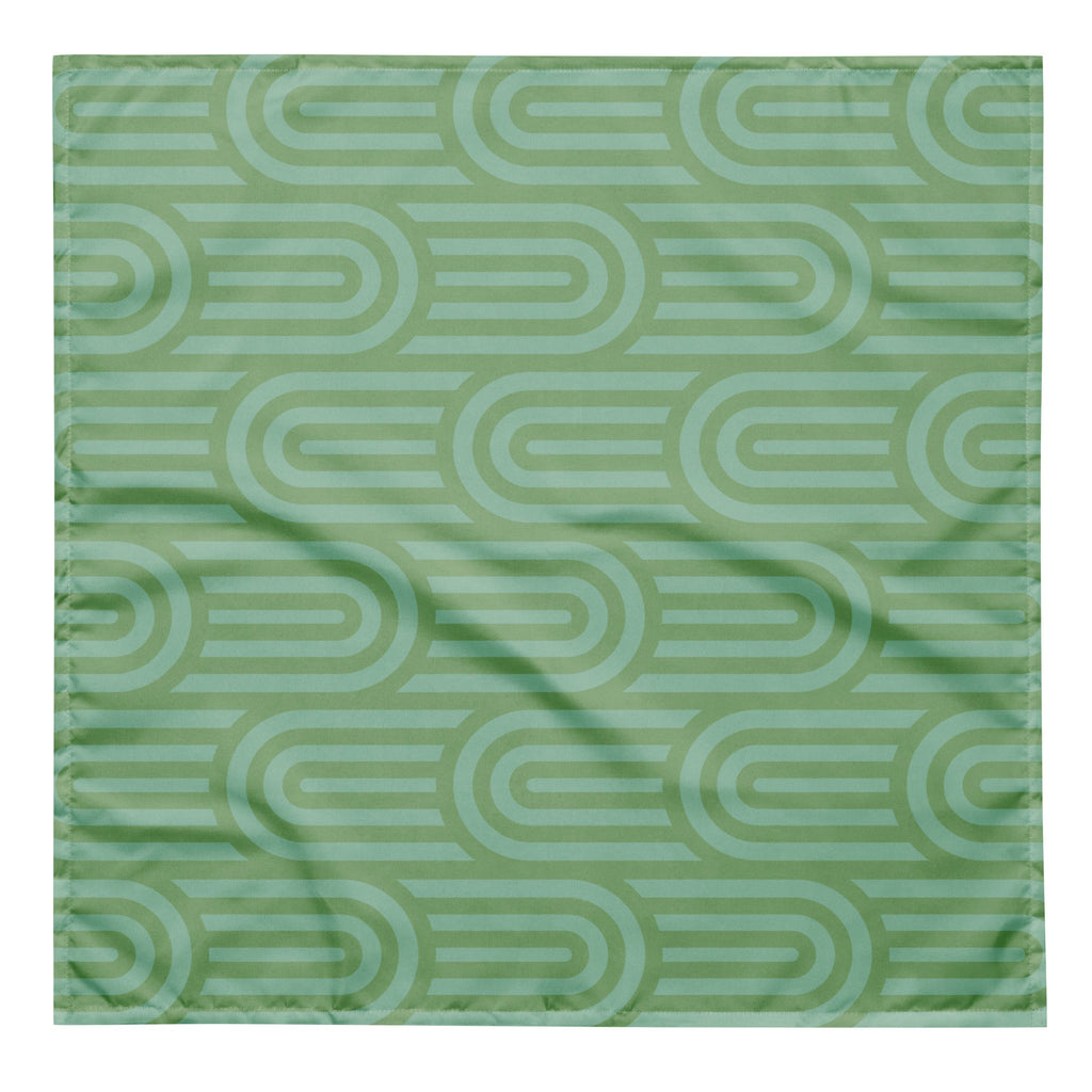 Sebastian and Clementine Scalloped Green Bandana for Dogs and Cats