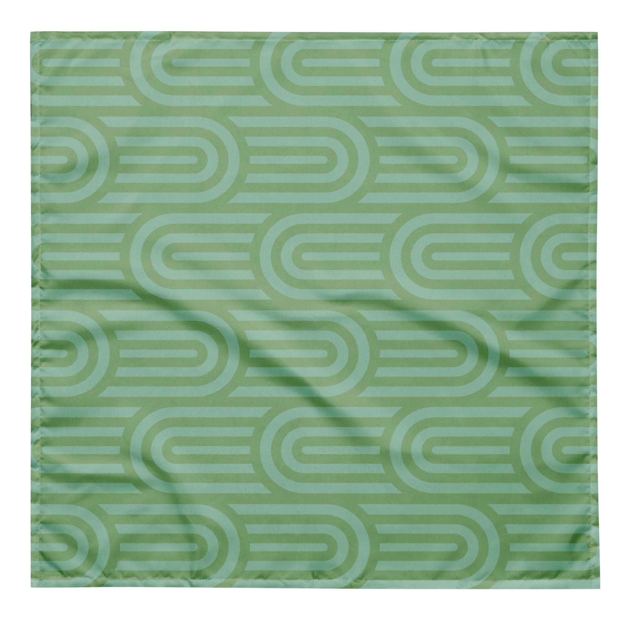 Sebastian and Clementine Scalloped Green Bandana for Dogs and Cats