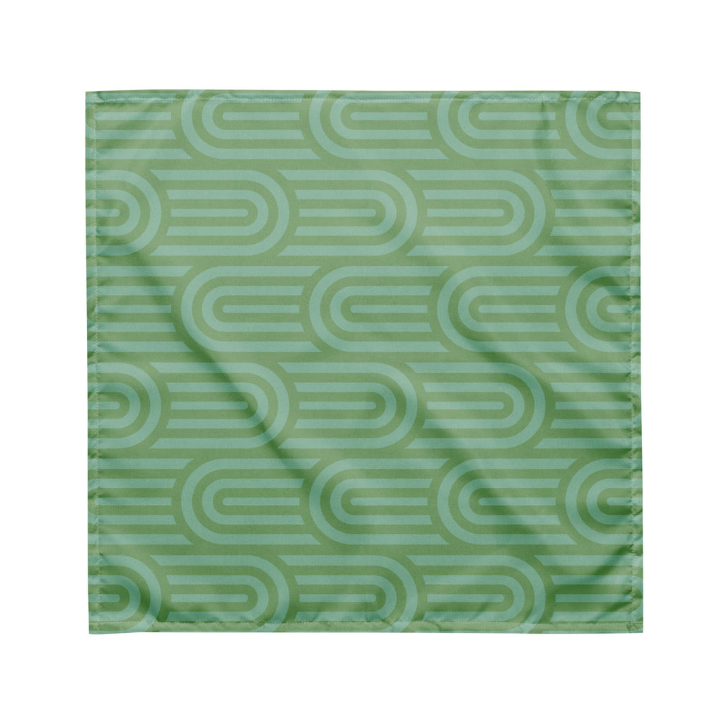 Sebastian and Clementine Scalloped Green Bandana for Dogs and Cats