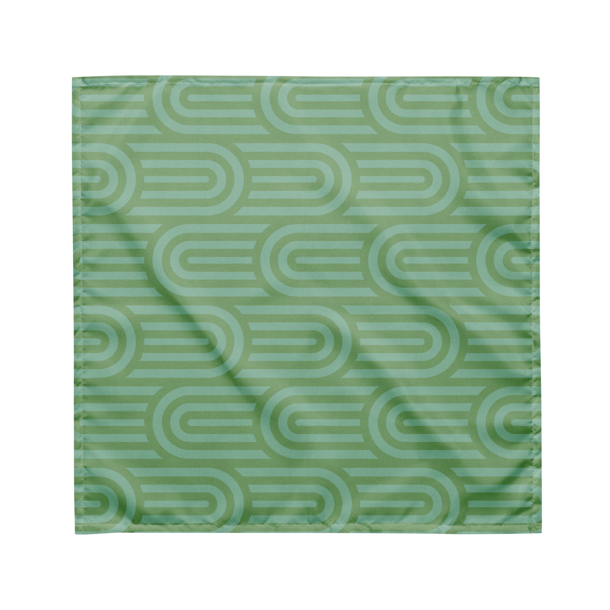 Sebastian and Clementine Scalloped Green Bandana for Dogs and Cats