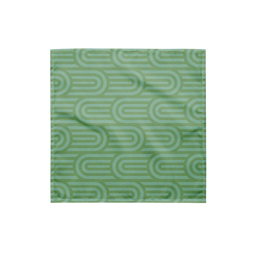 Sebastian and Clementine Scalloped Green Bandana for Dogs and Cats