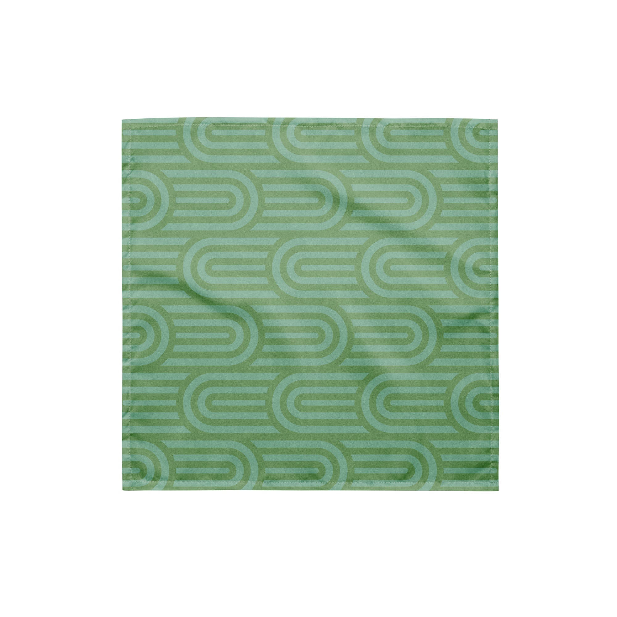 Sebastian and Clementine Scalloped Green Bandana for Dogs and Cats