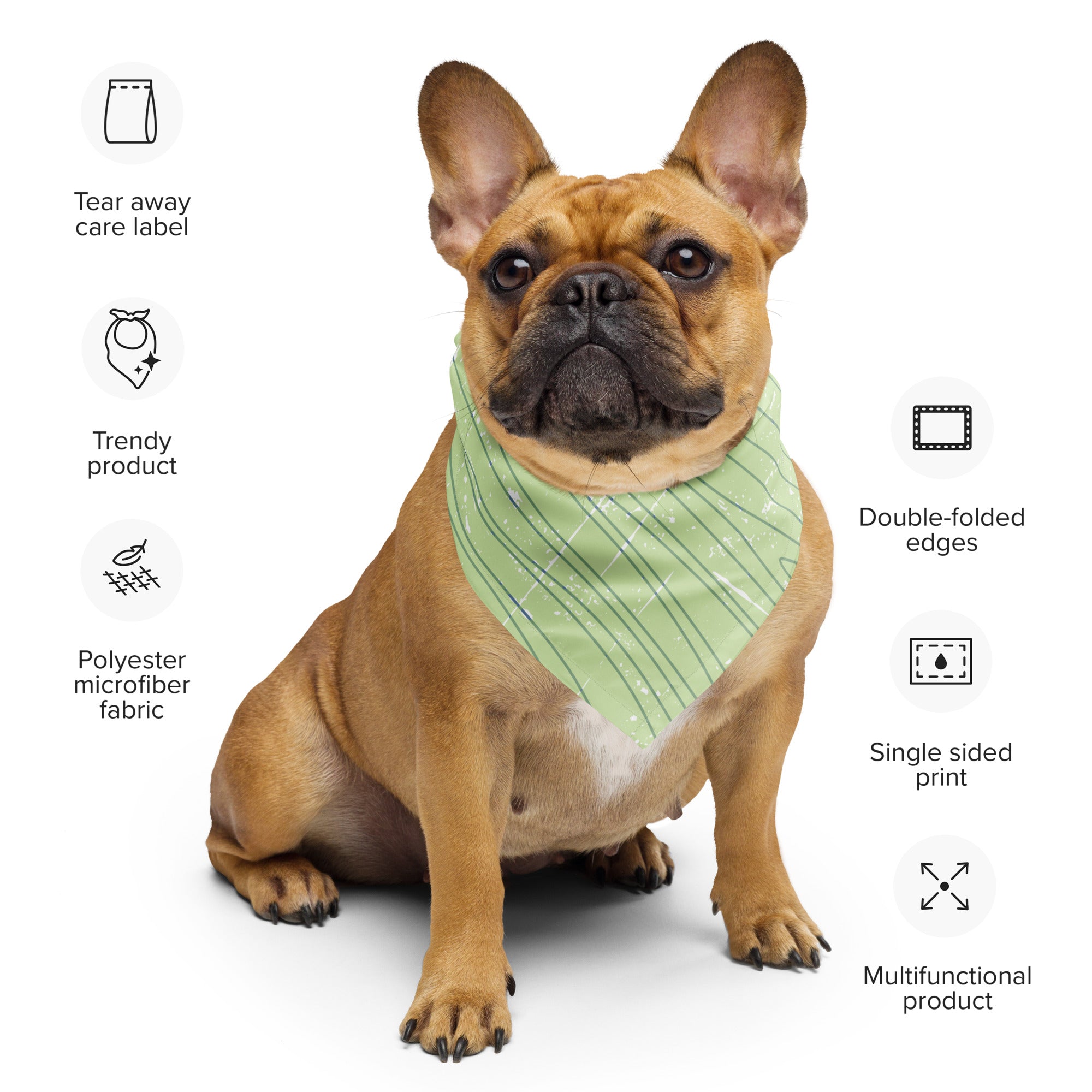 Sebastian and Clementine Woodgrain Bandana for Dogs and Cats