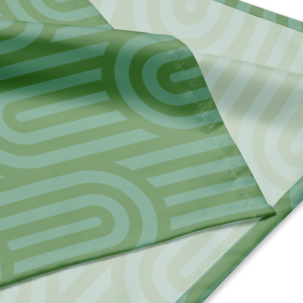 Sebastian and Clementine Scalloped Green Bandana for Dogs and Cats