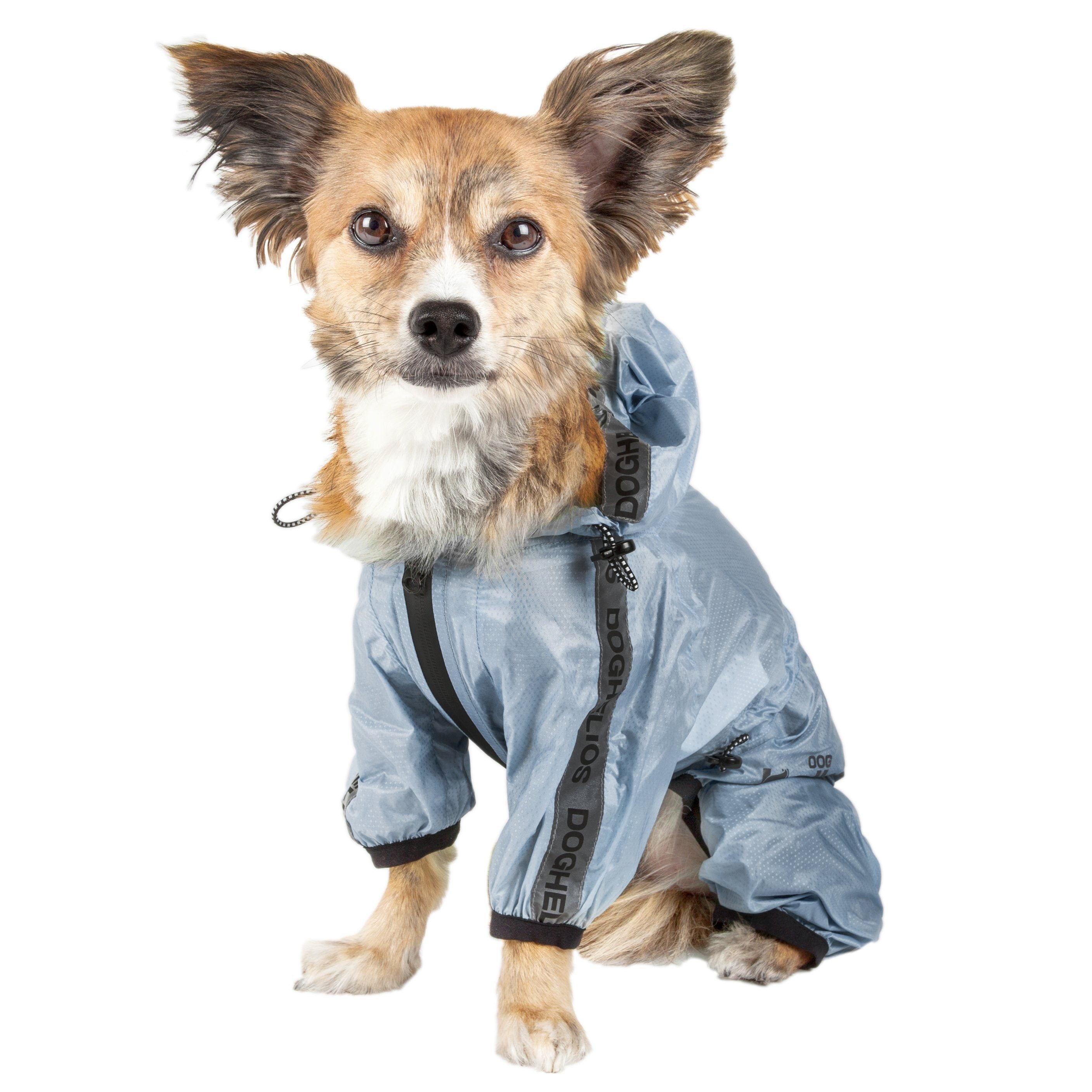 Dog Helios ® 'Torrential Shield' Waterproof and Adjustable Full Body Dog Raincoat