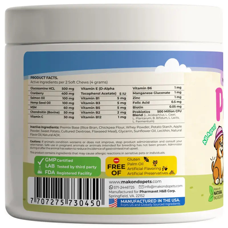 Dog Prenatal Supplement – Multivitamin (120 Soft Chews)