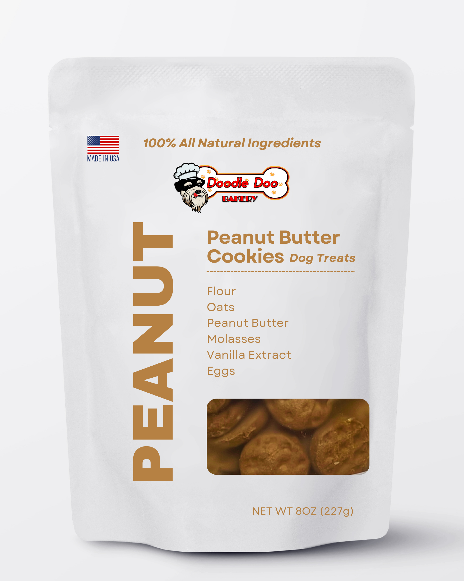 Doodle Doo Bakery Homemade Dog Treat - Peanut Butter