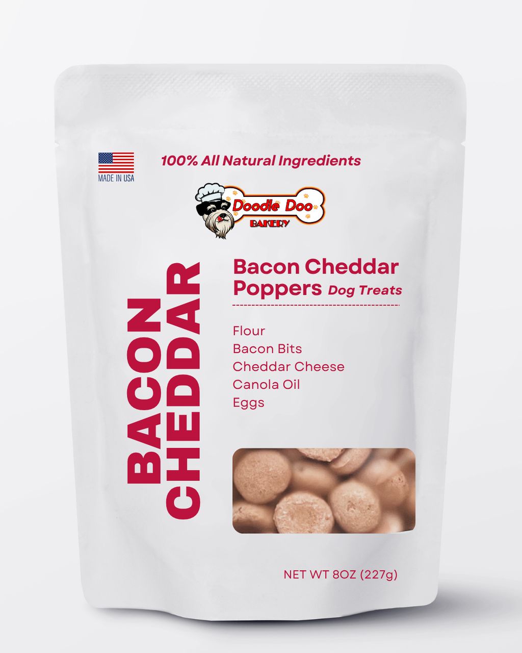 Doodle Doo Bakery Homemade Dog Treat - Bacon Cheddar