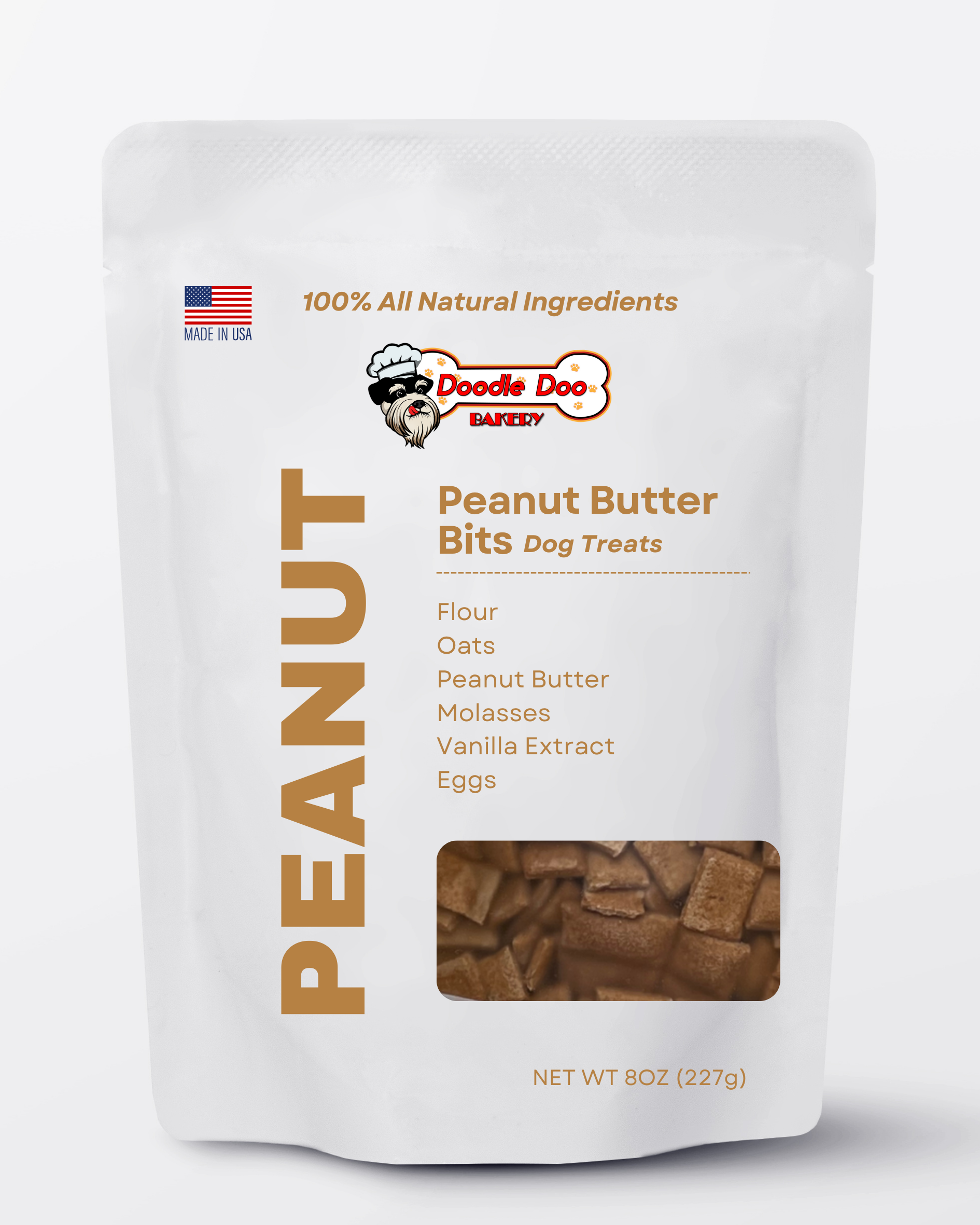 Doodle Doo Bakery Homemade Dog Treat - Peanut Butter