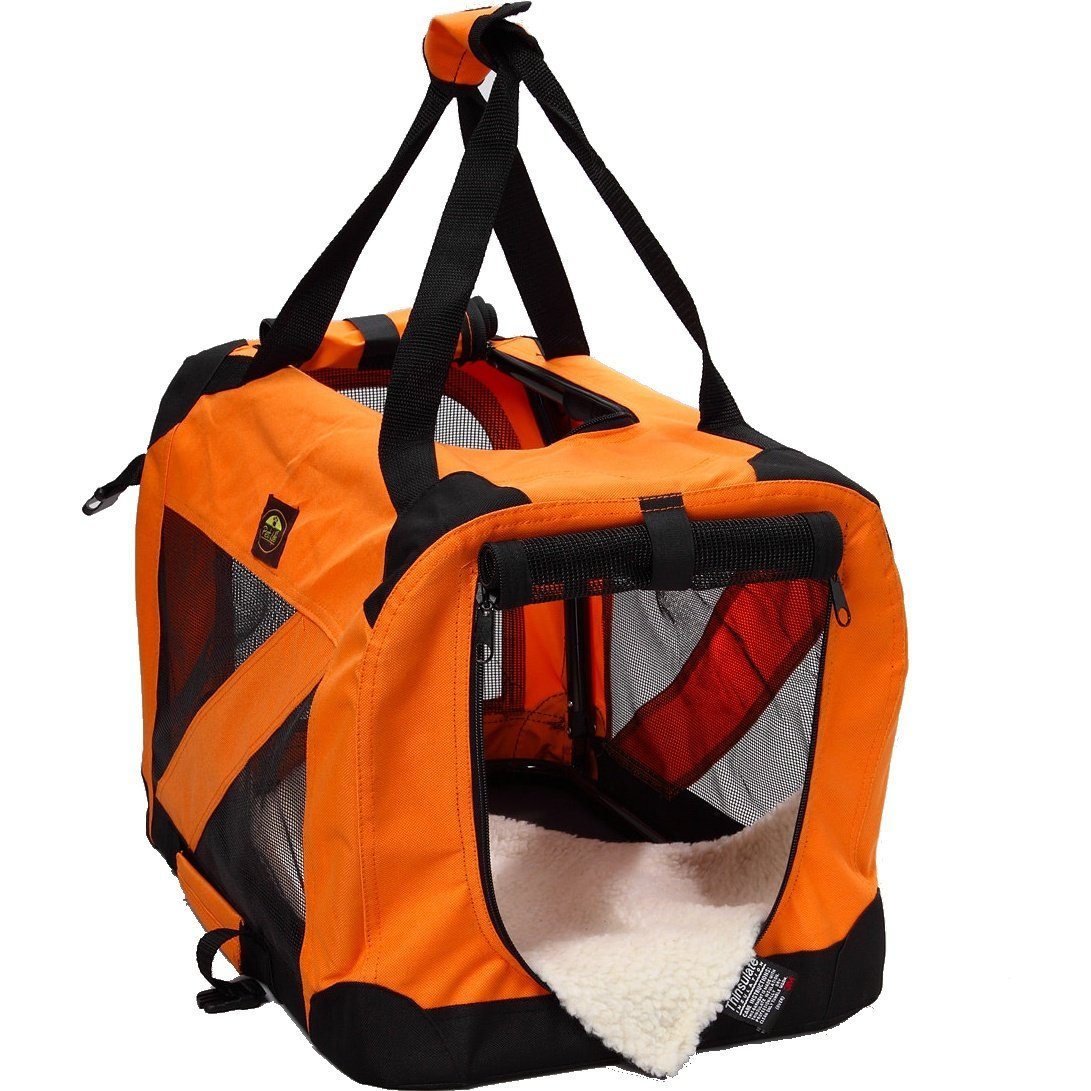 360 Vista View Zippered Soft Folding Collapsible Dog Crate Carrier