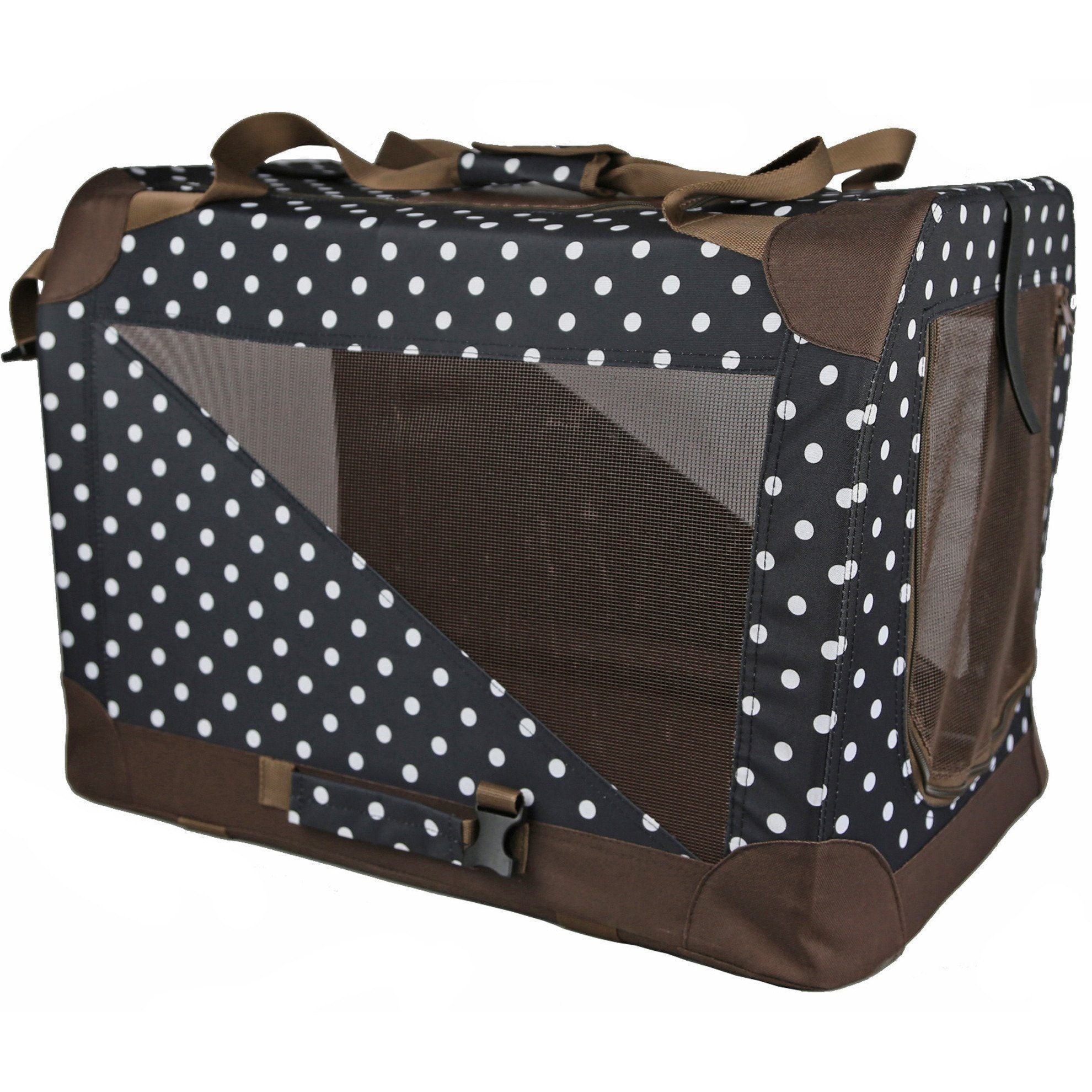 360 Vista View Zippered Soft Folding Collapsible Dog Crate Carrier