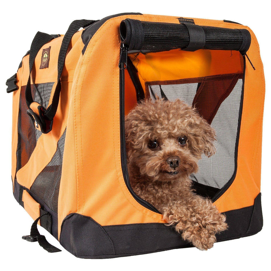 360 Vista View Zippered Soft Folding Collapsible Dog Crate Carrier