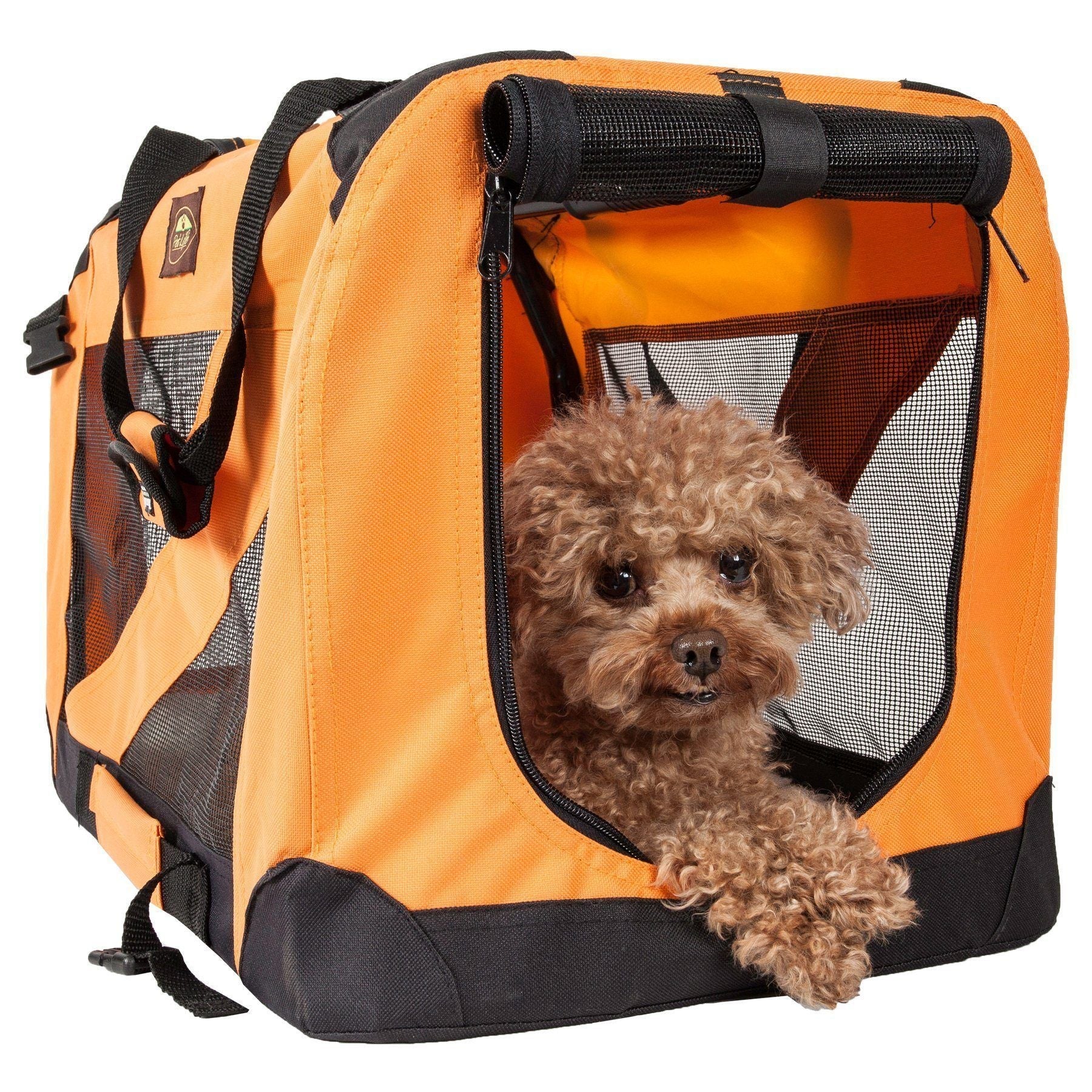 360 Vista View Zippered Soft Folding Collapsible Dog Crate Carrier