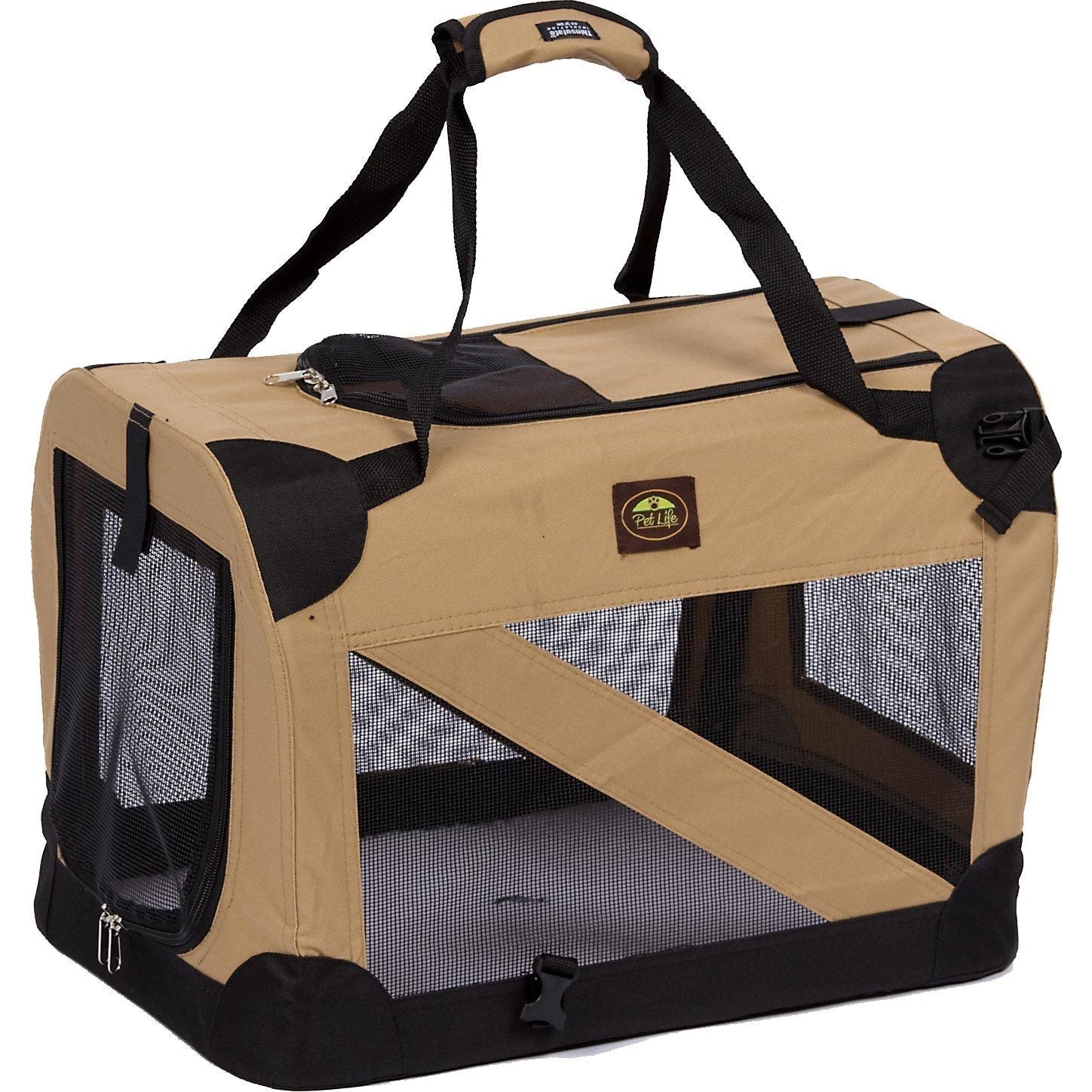 360 Vista View Zippered Soft Folding Collapsible Dog Crate Carrier