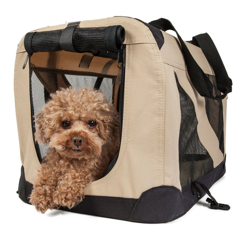 360 Vista View Zippered Soft Folding Collapsible Dog Crate Carrier