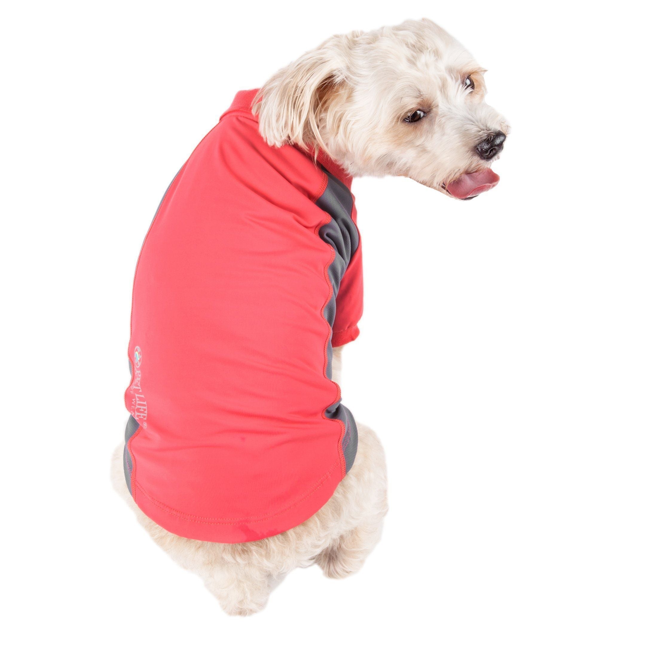 Active Barko Pawlo Relax-Stretch Quick-Dry Performance Dog Polo T-Shirt
