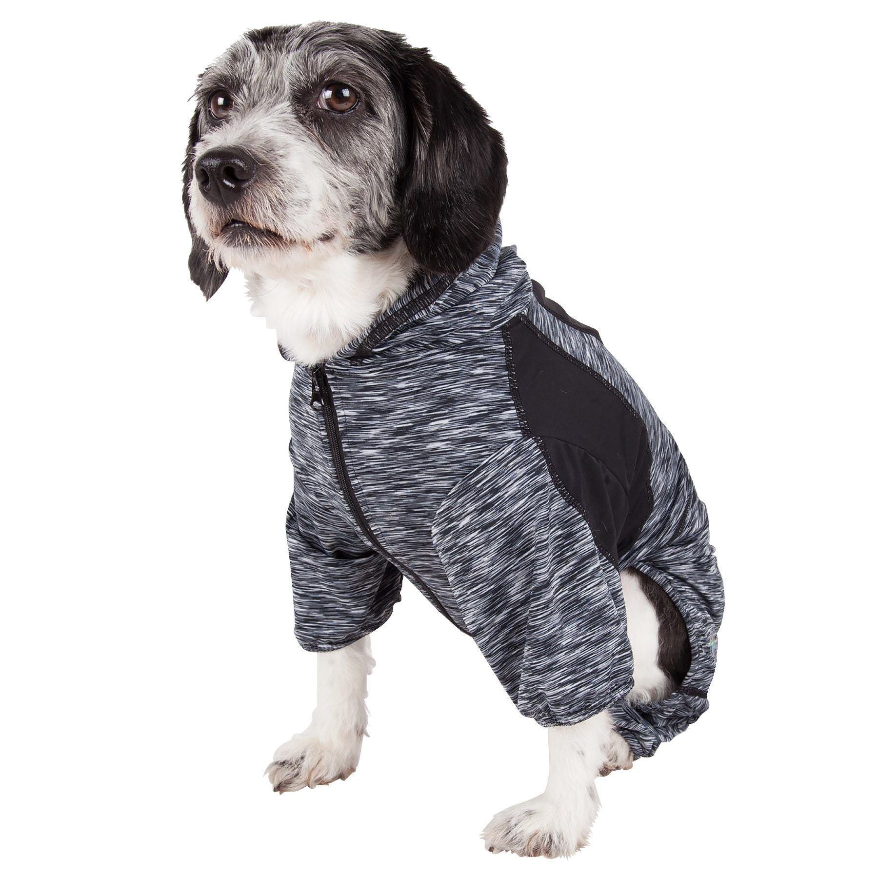 Active Downward Dog 4-Way-Stretch Fitness Yoga Dog Tracksuit Hoodie