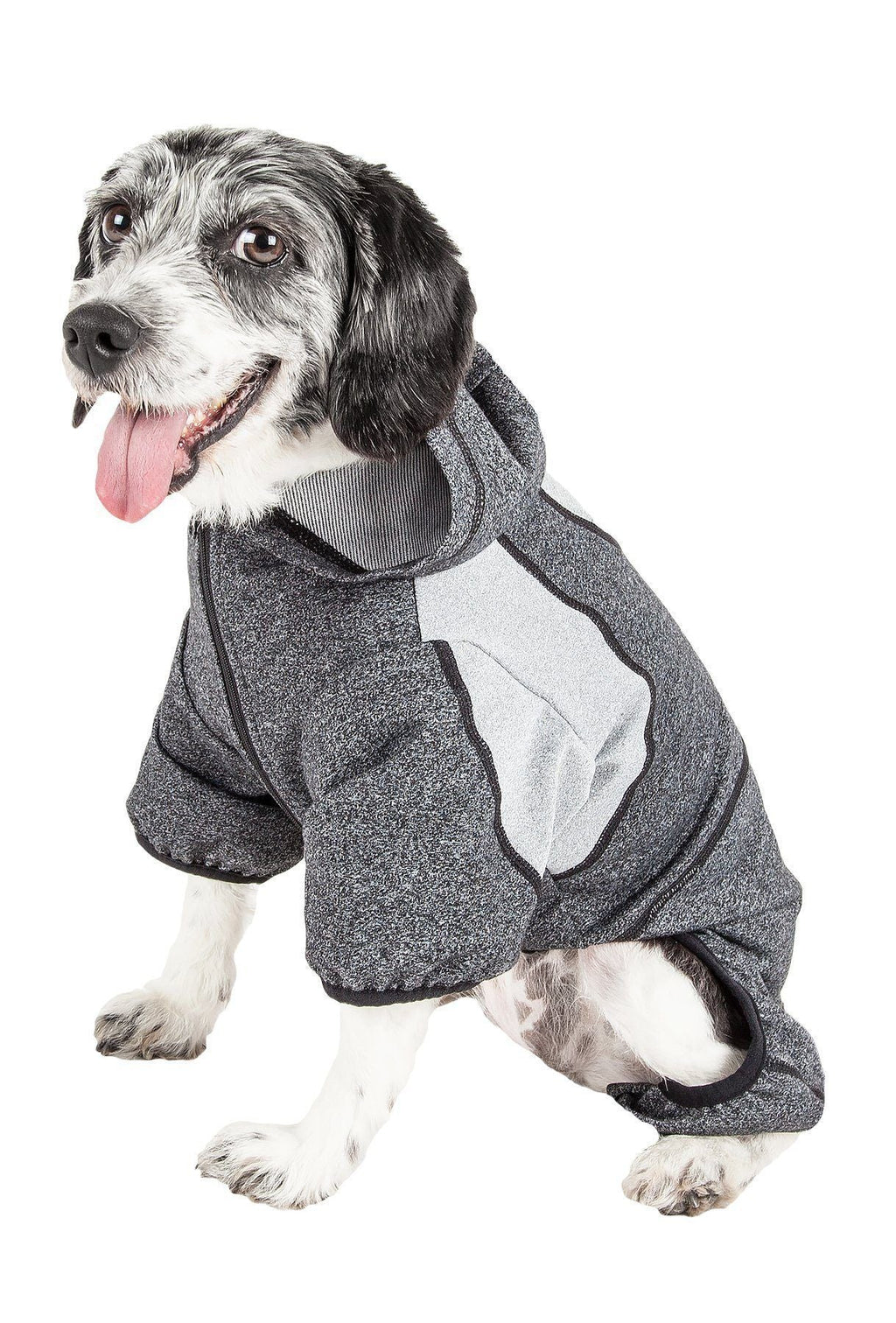 Fur-Breeze 4-Way-Stretch Full Body Hooded Dog Yoga Sweater