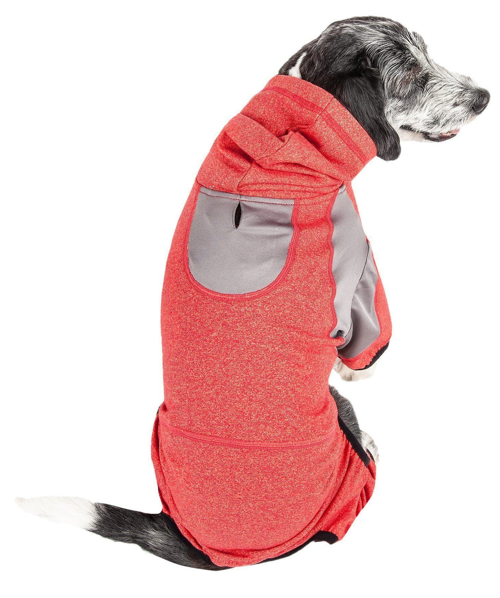 Fur-Breeze 4-Way-Stretch Full Body Hooded Dog Yoga Sweater