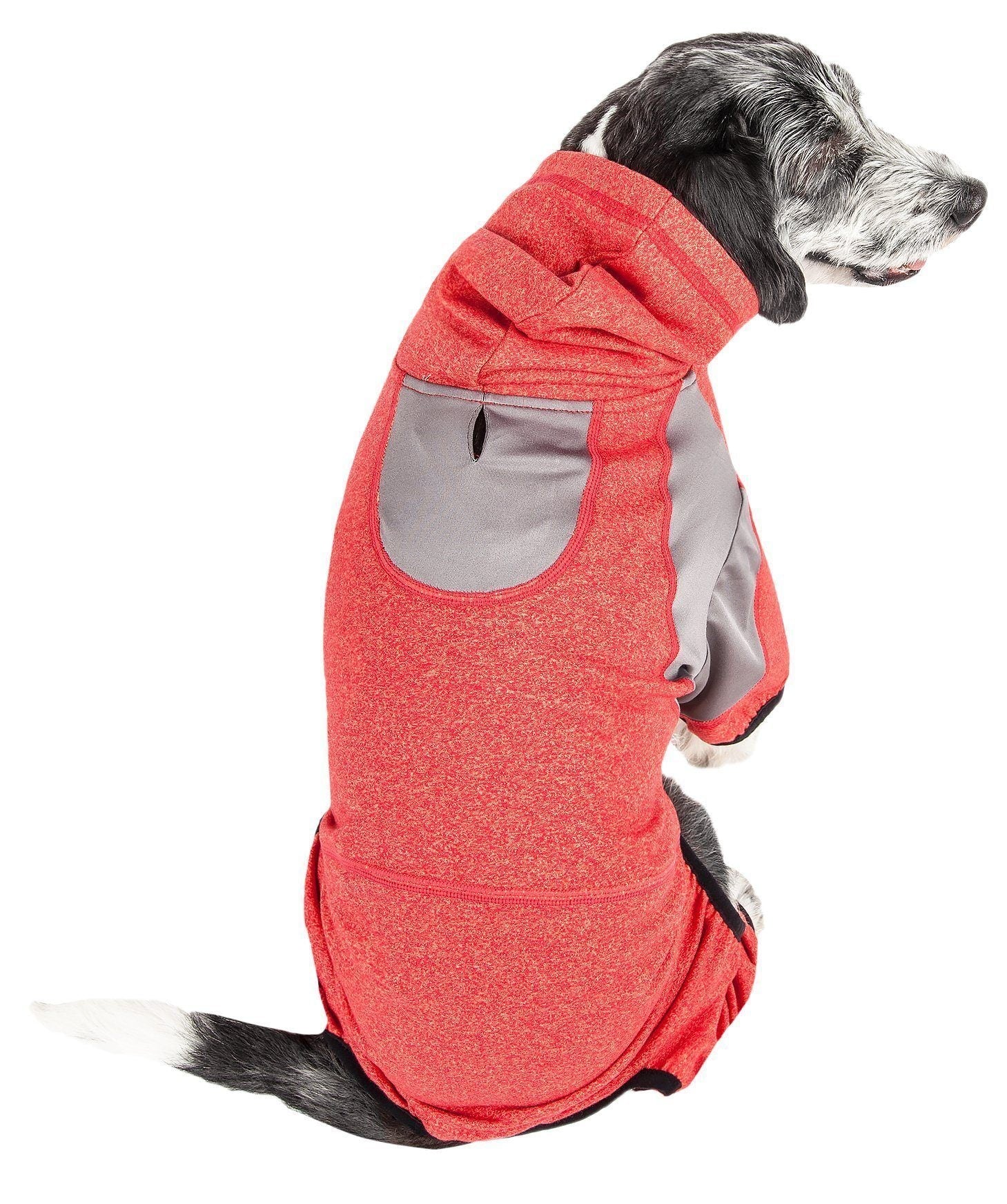 Fur-Breeze 4-Way-Stretch Full Body Hooded Dog Yoga Sweater