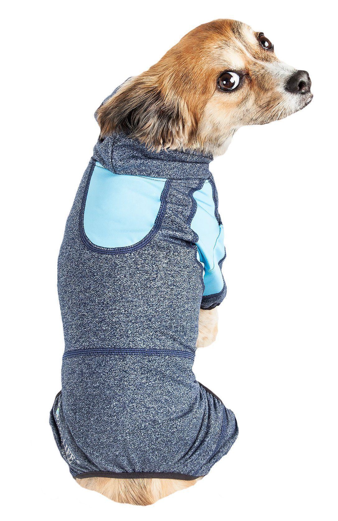 Fur-Breeze 4-Way-Stretch Full Body Hooded Dog Yoga Sweater