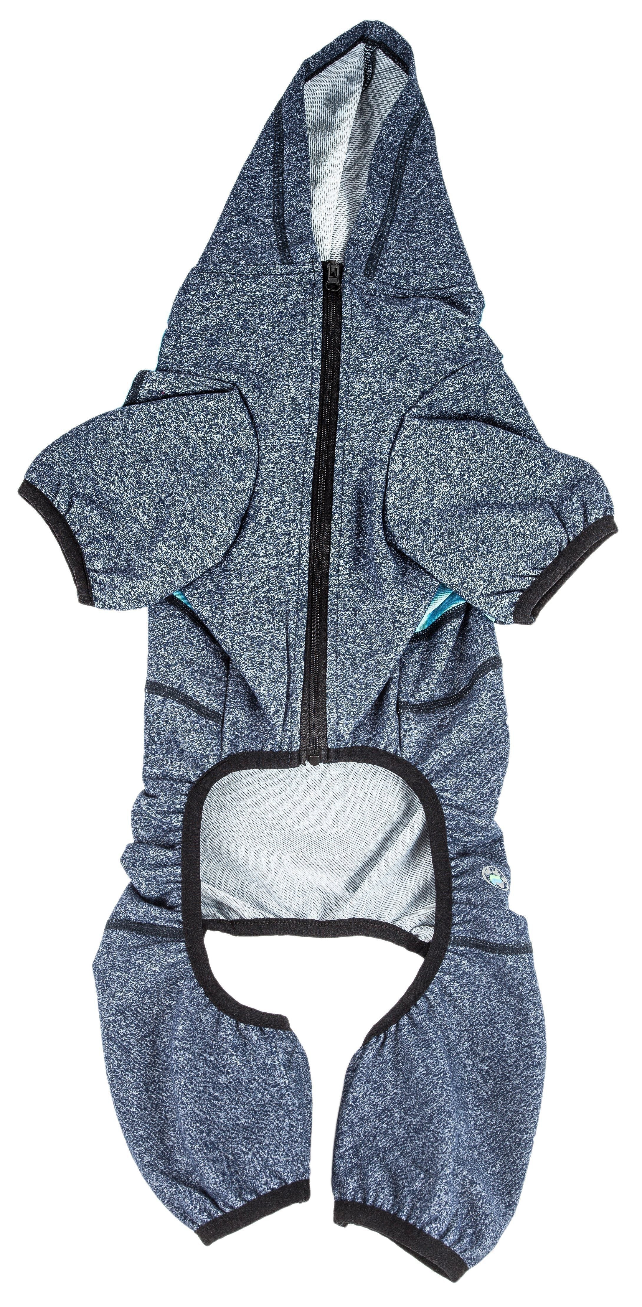 Fur-Breeze 4-Way-Stretch Full Body Hooded Dog Yoga Sweater