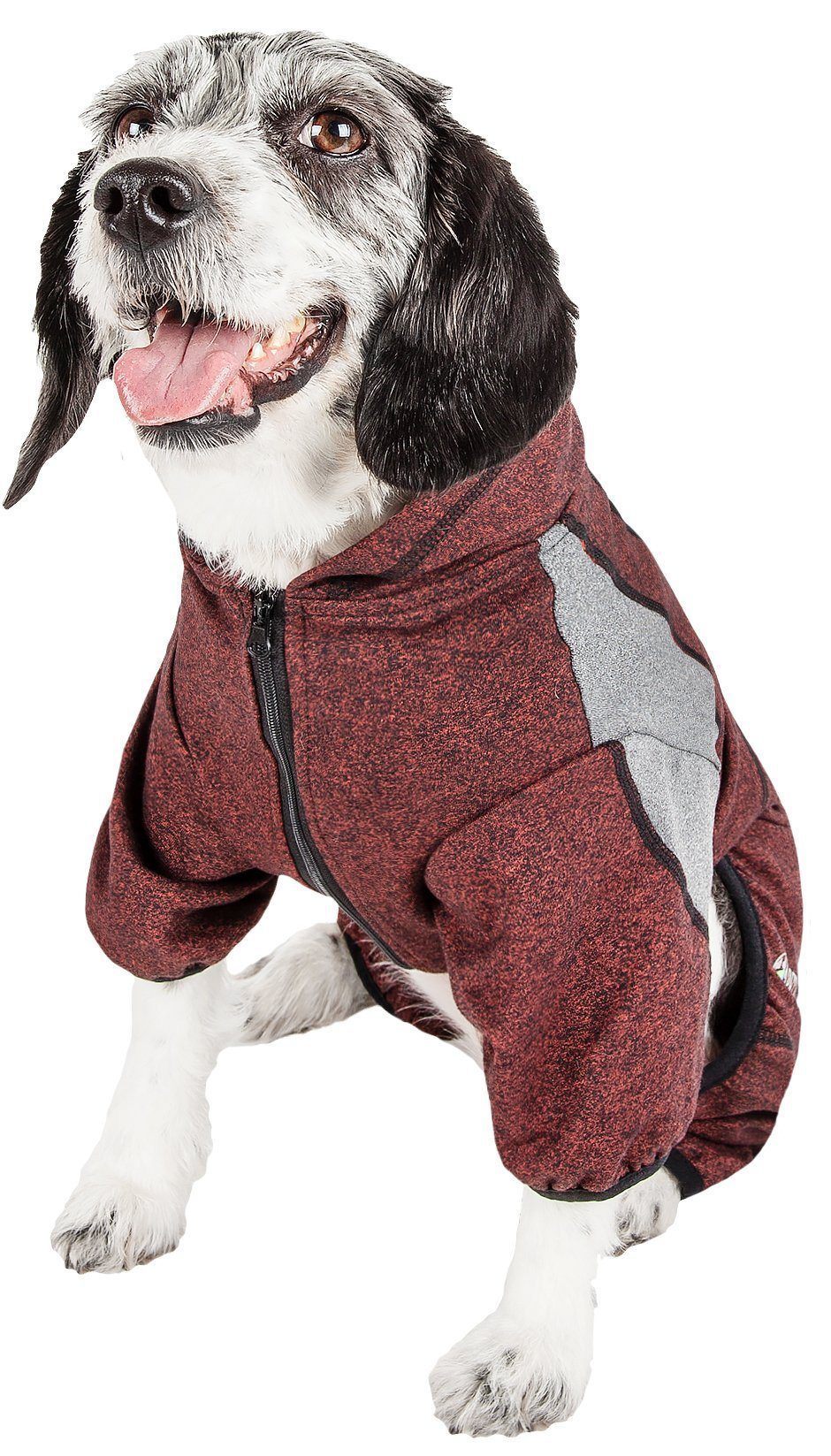 Fur-Breeze 4-Way-Stretch Full Body Hooded Dog Yoga Sweater