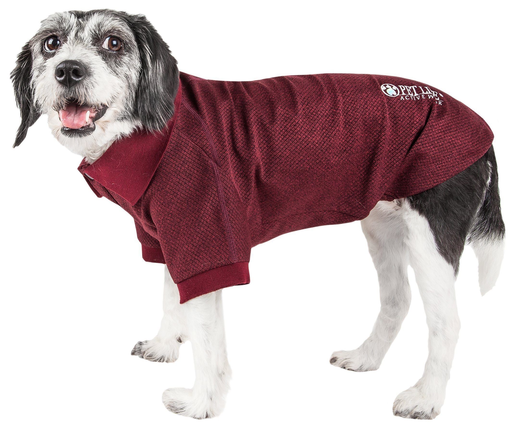 Active Fur-Flex Stretch Quick-Dry Anti-Odor Fitness Yoga Dog Polo T-Shirt