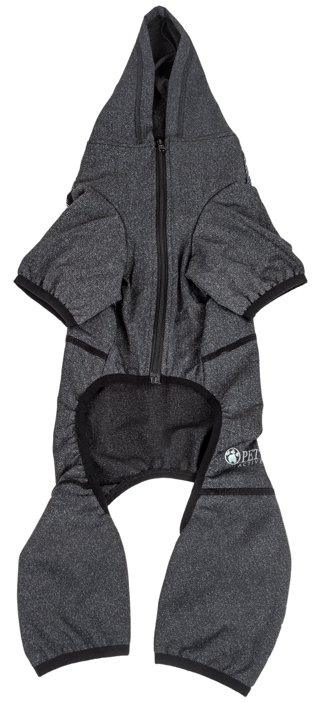 Active Pawsterity Mediumweight 4-Way-Stretch Yoga Fitness Dog Tracksuit Hoodie