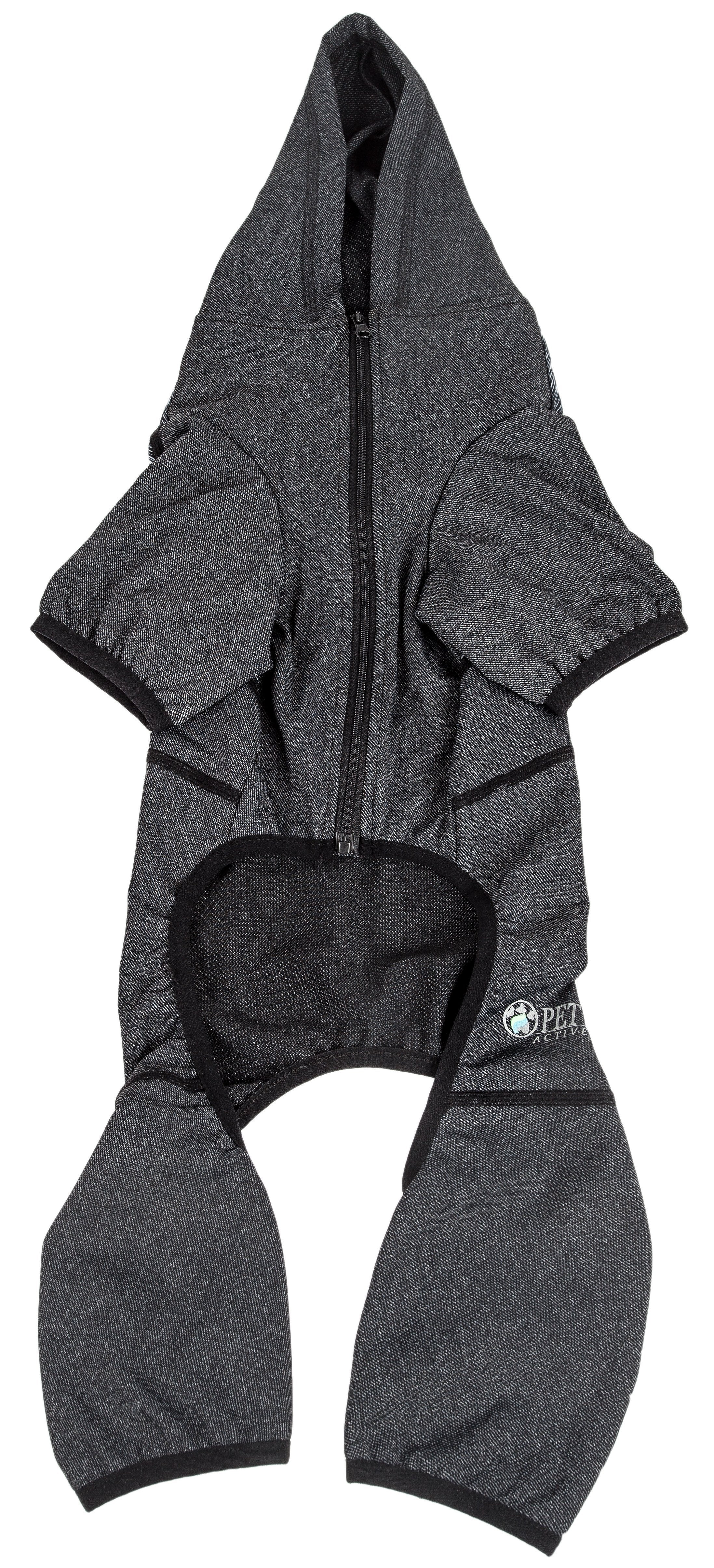 Active Pawsterity Mediumweight 4-Way-Stretch Yoga Fitness Dog Tracksuit Hoodie
